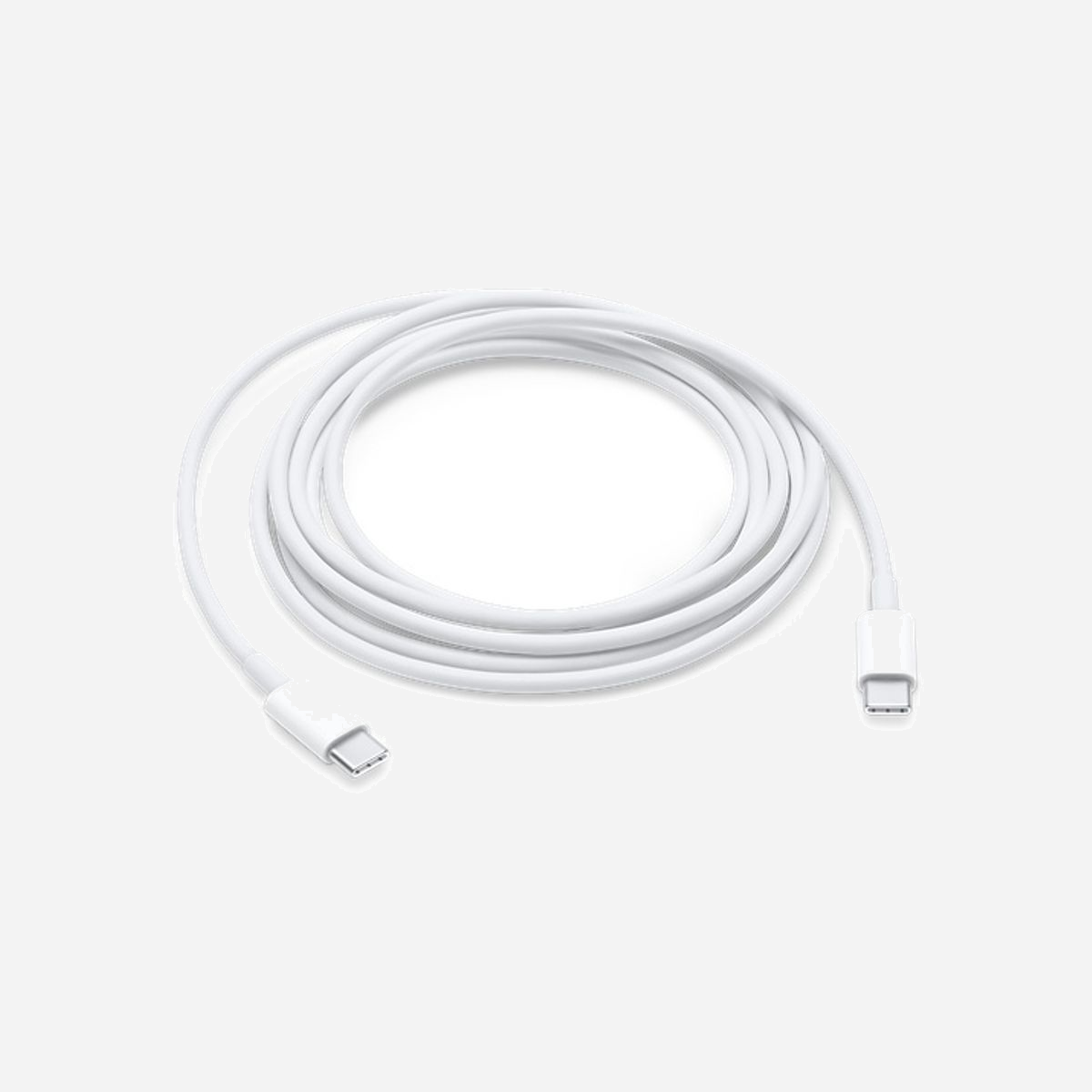 Apple Câble USB-C vers USB-C 2m Blanc - MLL82ZM/A - USB 2.0 - Connecteurs Mâle/Mâle - Droit/Droit - Longueur 2 mètres - Ce câble d’alimentation de 2 mètres, avec un connecteur USB-C à chaque extrémité, est idéal pour recharger des appareils USB-C. Il prend également en charge la norme USB 2 pour la synchronisation et le transfert des données entre appareils USB-C. Pour recharger votre MacBook ou MacBook Pro à partir d’une prise murale, associez le Câble de charge USB-C à un adaptateur secteur USB-C compatible.