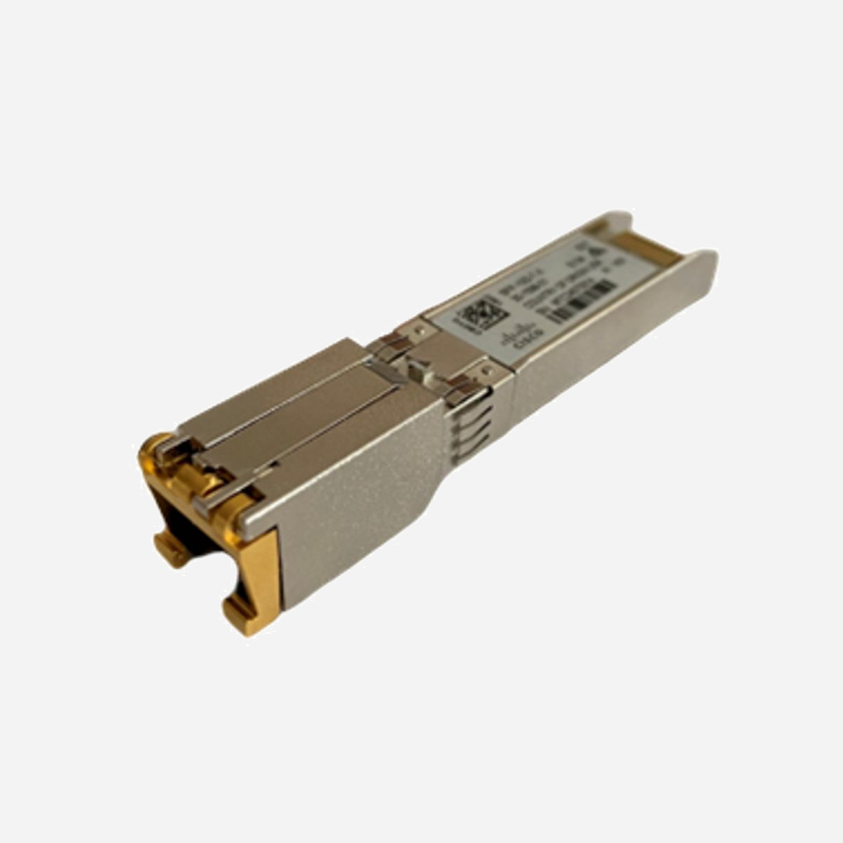 Cisco SFP-10G-T-X= Module SFP+ Fibre Optique 10000 Mbit/s, Interface SFP+, Couleur Or/Gris, Code SH 85369010 - Cisco SFP-10G-T-X=. Type d'émetteur-récepteur SFP: Fibre optique, Débit de transfert des données maximum: 10000 Mbit/s, Type d'interface: SFP+. Couleur du produit: Or, Gris
