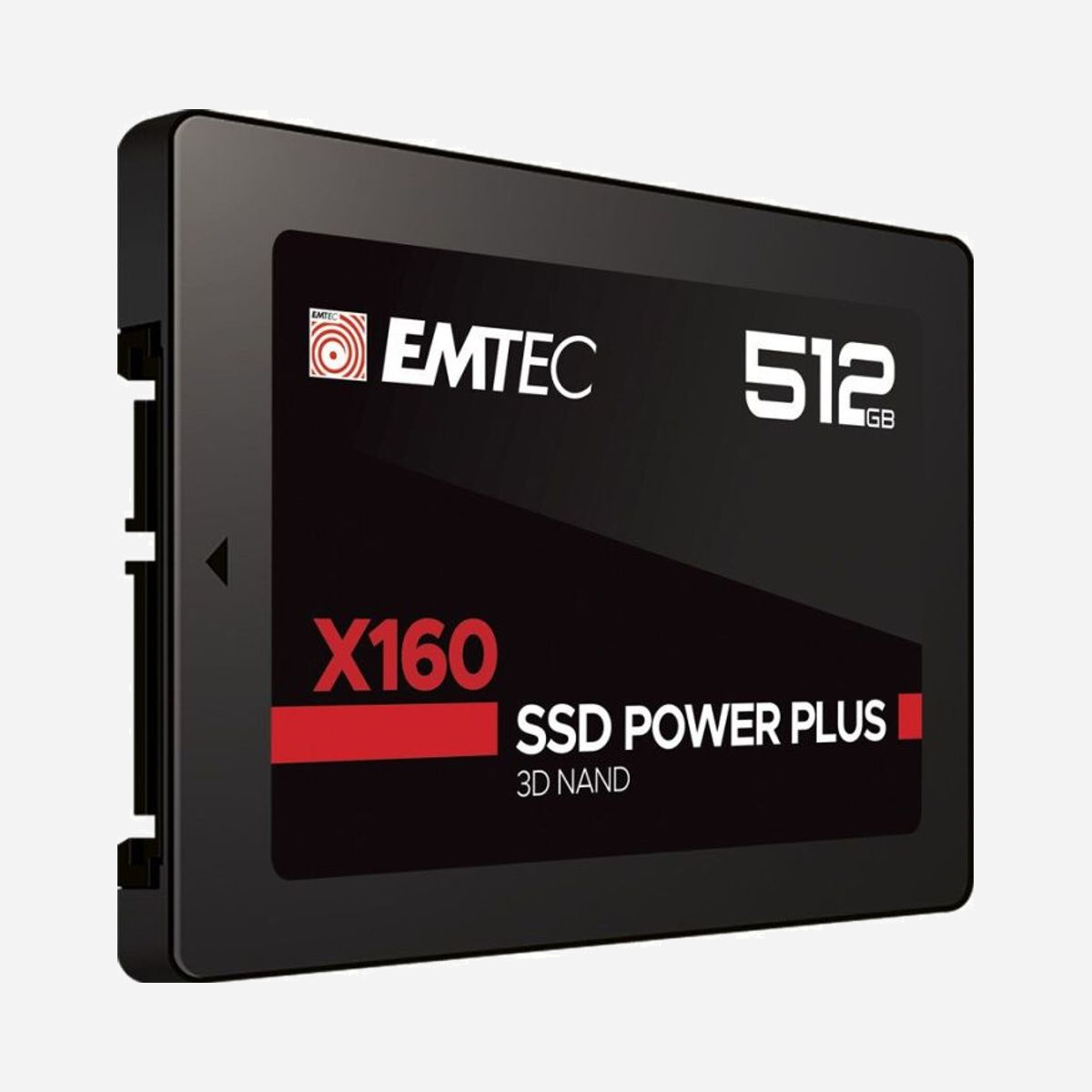 Emtec X160 SSD 512 Go 2.5" SATA III QLC 3D NAND, Lecture 520 Mo/s, Écriture 500 Mo/s, dimensions 69.8x7x100mm, pour PC et portable - Emtec X160. Capacité du Solid State Drive (SSD): 512 Go, Facteur de forme SSD: 2.5", Vitesse de lecture: 520 Mo/s, Vitesse d'écriture: 500 Mo/s, composant pour: PC/ordinateur portable