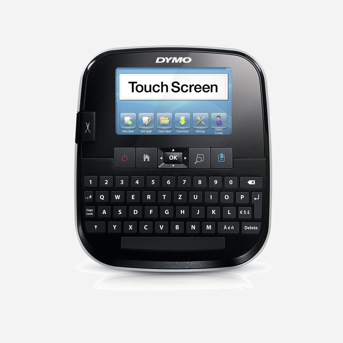 DYMO LabelManager 500TS QWERTZ : Étiqueteuse Transfert Thermique 300x300 DPI, 20mm/s, Massicot, Bandes D1 6-24mm, Connexion PC, Compatible Windows/macOS - CRÉATION RAPIDE D’ÉTIQUETTES GRÂCE AUX TOUCHES DE RACCOURCI<br>Utilisez l’écran tactile couleur et le clavier semblable à celui d'un ordinateur - ou la connectivité PC et MAC® via DYMO® Connect - pour créer, mettre en forme et imprimer rapidement vos étiquettes !