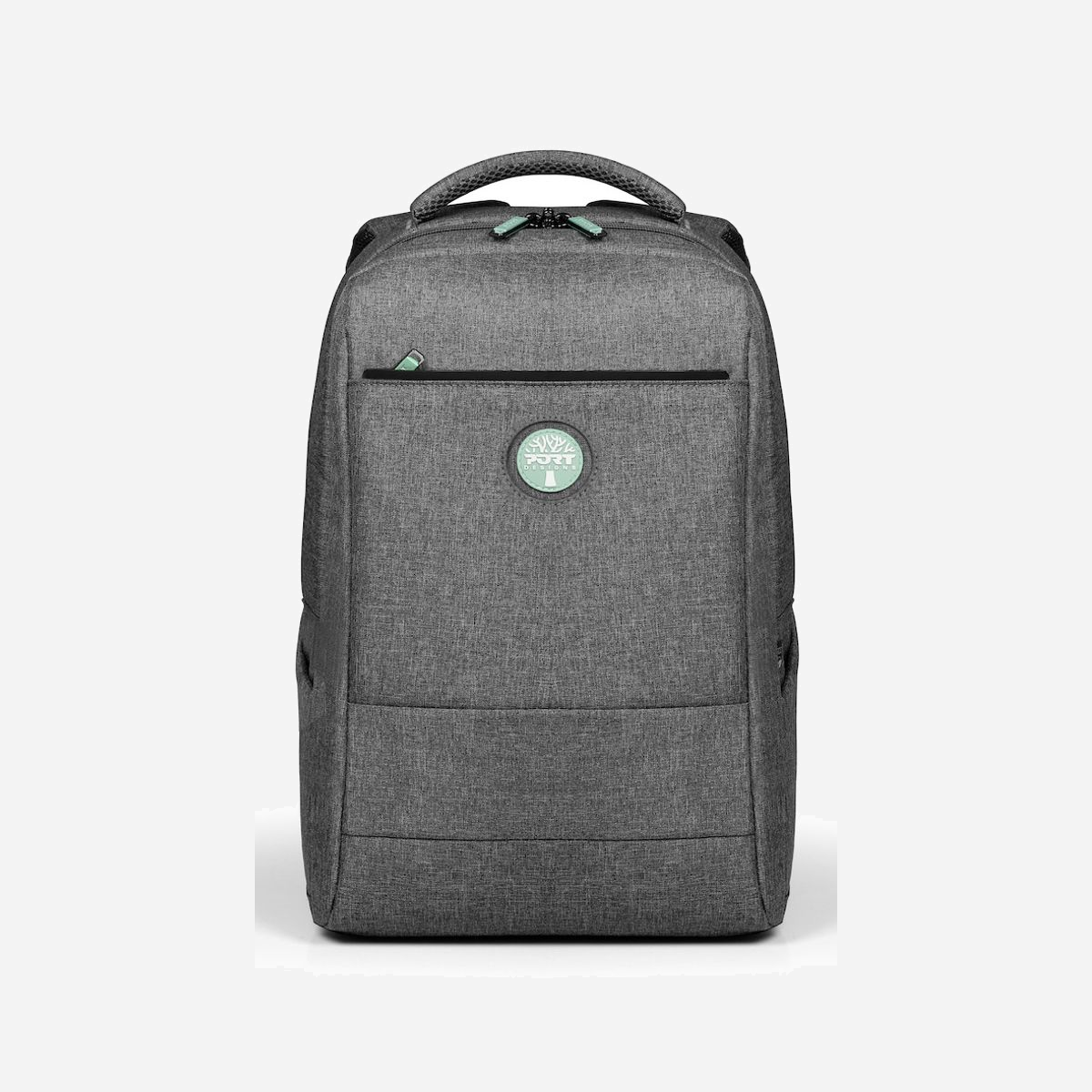 Port Designs YOSEMITE Eco XL Sac à dos 15.6" Gris (400703) - PET recyclé 58%, 460x310x165mm, 18L, Compartiment 385x260x35mm, Housse de pluie - Ce sac-à-dos élégant est fabriqué à 58% à partir de matériaux recyclés (r-PET & PET). La couverture de pluie est fabriquée à 90% à partir de matériaux recyclés. Sa conception compacte et ultra légère le rend très pratique lors de vos déplacements. Son design chic et consensuel en font une sacoche idéal pour transporter et protéger votre ordinateur portable. Les fermetures ne comportent pas de nickel.<br><br>Ce sac-à-dos au design fin et élégant comporte une sangle dorsale pour venir se glisser sur votre bras de trolley lorsque vous voyagez avec une valise : vous gagnez en praticité et vous soulagez du poids de votre sacoche. Vous retrouverez sur la couverture de pluie un rond de bande réfléchissante pour rester visible de nuit ou lorsqu'il pleut. Des poches latérales sont idéales pour transporter bouteille d'eau ou parapluie.<br><br>