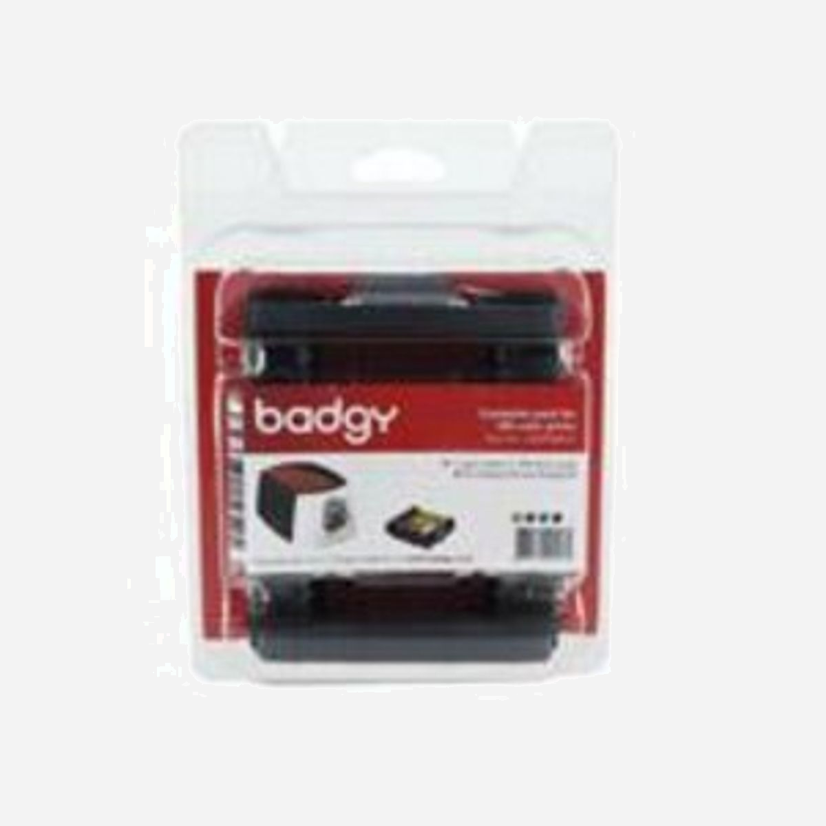 Evolis CBGR0100C - Ruban d'impression couleur 100 pages - Transfert thermique - Noir - Compatibilité Badgy100/Badgy200 - Conditionnement Blister - Evolis CBGR0100C. Compatibilité: Badgy100 / Badgy200, Nombre de pages imprimées: 100 pages, Technologie d'impression: Transfert thermique. Type d'emballage: Blister