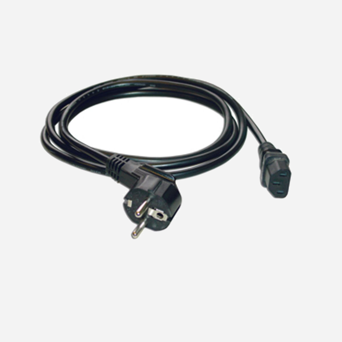 Câble d'alimentation MCL MC901-5M Noir 5.0m, Prise secteur 2 pôles+terre mâle / IEC femelle, 3 x 0,75mm - Prise secteur 2 pôles + terre mâle / IEC femelle. 3 x 0,75mm.