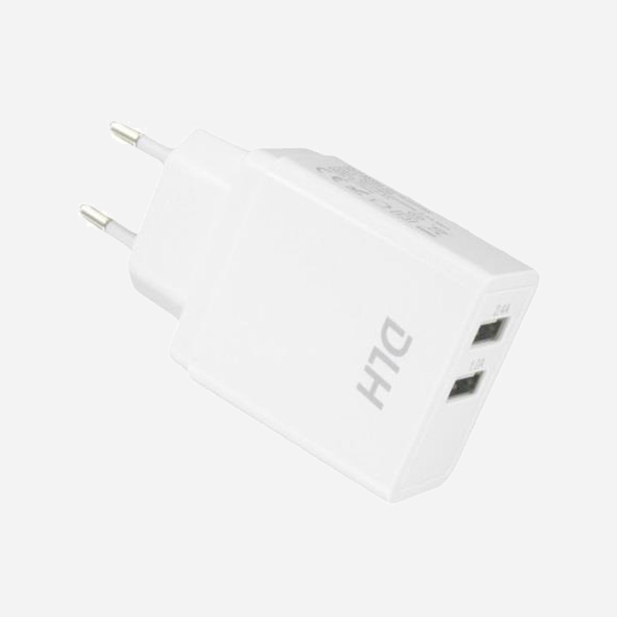 DLH DY-AU2558W Chargeur Secteur Universel 2 Ports USB 2.0, 12W (2x2.4A), Blanc, 80x38x24mm, Compatible appareils mobiles - DLH DY-AU2558W. Type de chargeur: Intérieure, Type de source d'alimentation: Secteur, Compatibilité de chargeur: Universel, Quantité de Ports USB 2.0: 2. Couleur du produit: Blanc