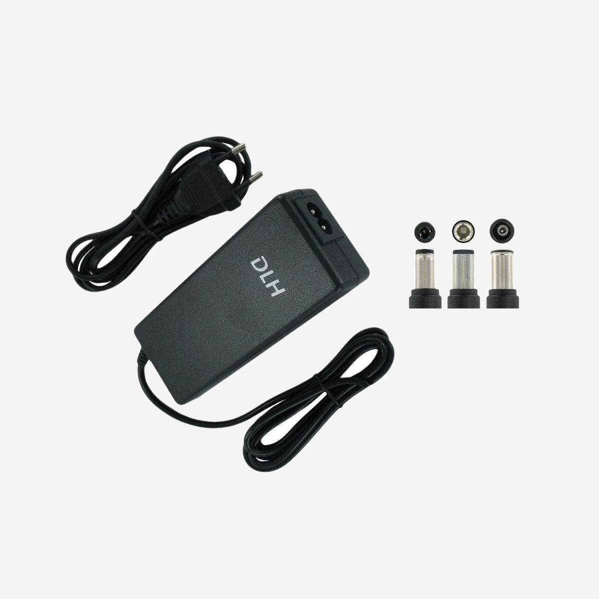 DLH DY-AI4590 Adaptateur Secteur/Onduleur Interne 90W 16V Noir, Connecteurs 5.5x2.5mm, 6.3x3.0mm, 6.5x4.4mm avec pin, Compatible Multi-Marques - Alimentation secteur 14v/15v/16v TOUTES MARQUES (BROTHER / CANON / FUJITSU / IBM / PANASONIC / SAMSUNG / SONY / TOSHIBA..) - Chargeur 14V/15V/16V 90W - 3 connecteurs : C (5.5x2.5mm), D (6.3x3.0mm), et E (6.5x4.4mm avec pin) - Cable secteur inclus