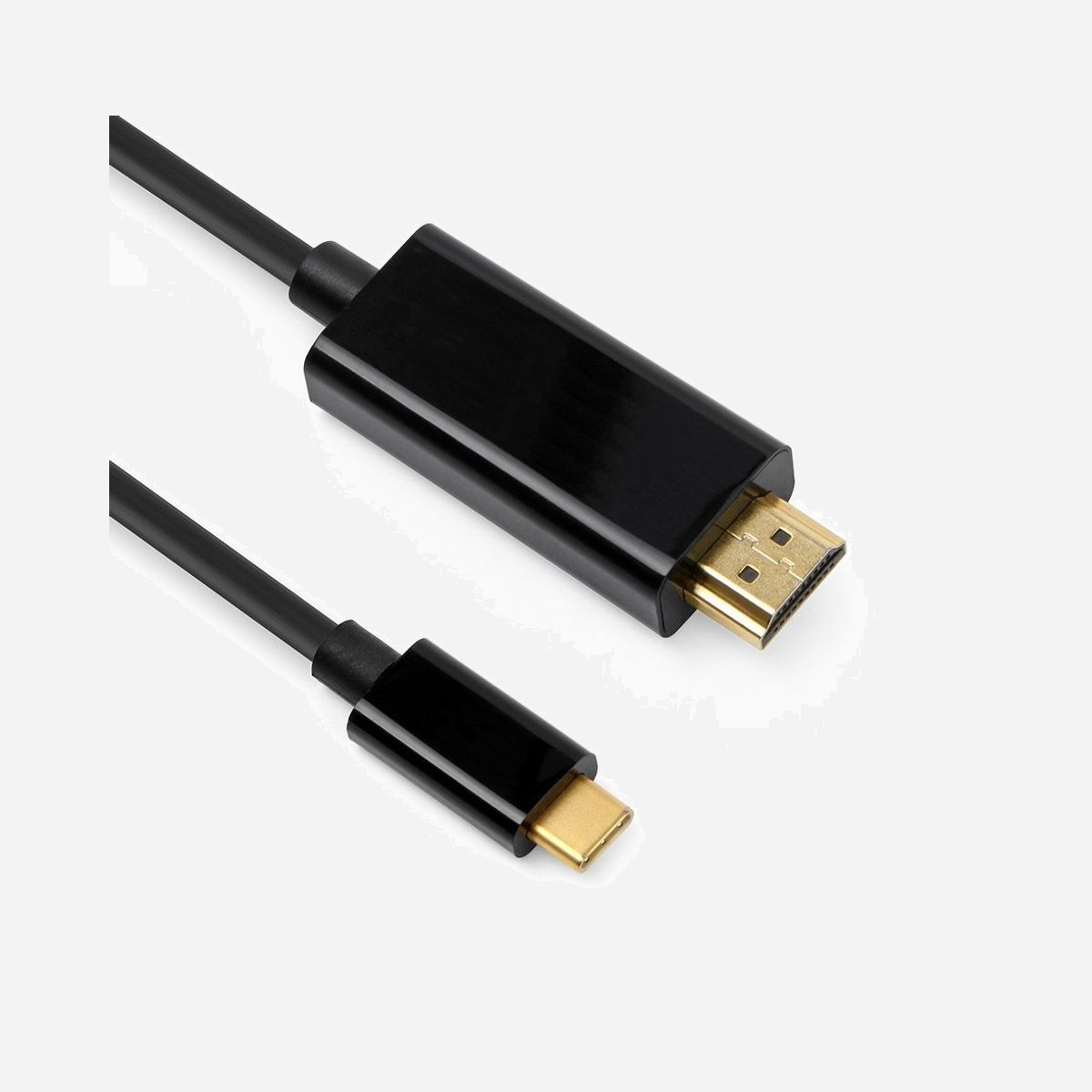 DLH DY-TU4662B Câble Vidéo USB Type-C vers HDMI 2m Noir - 4K/30Hz, Connecteurs Mâle-Mâle, Résolution 3840x2160, Poids 73g - 4K/30Hz - Longueur 2m - Noir