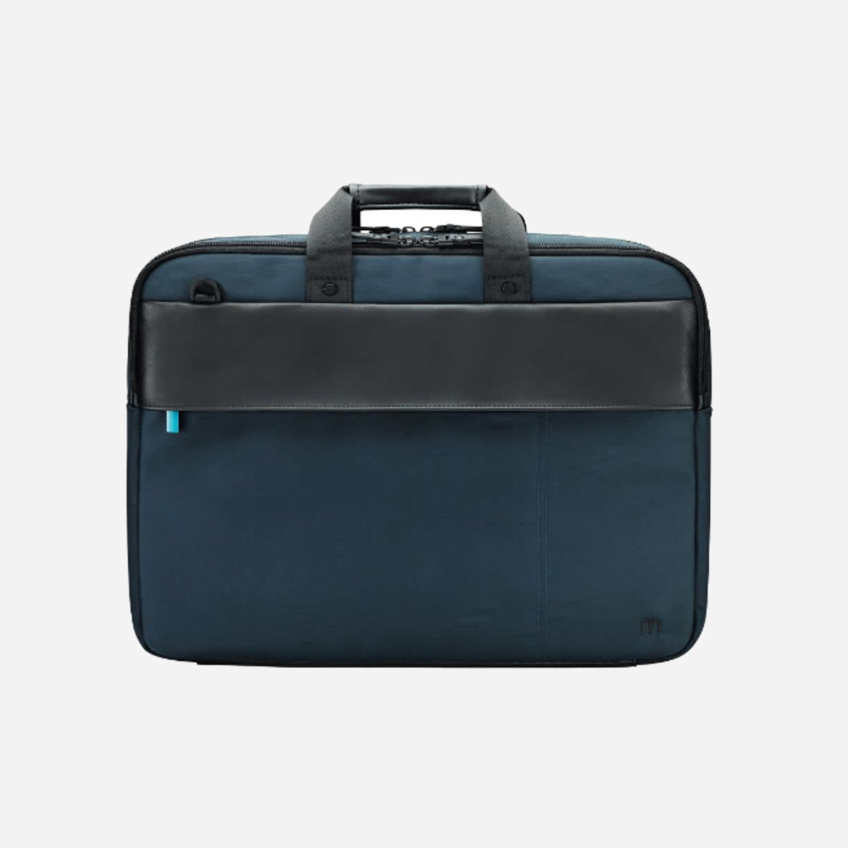 Mobilis Executive 3 Malette 16" Nylon 500D Noir/Bleu : Compartiment PC 390x350x60mm, Organiseur, Trolley, Bandoulière, 410x310x100mm, 686g - Protégez votre appareil et l'ensemble de vos accessoires lors de vos déplacements grâce à cette sacoche informatique au design élégant et à la conception ingénieuse. Elle comporte un compartiment principal moussé pour ranger votre PC portable ou votre tablette, un deuxième compartiment avec un organiseur et une poche avant pour les accessoires. Pratique, sa bandoulière est amovible et elle intègre un passant trolley. Astucieuse, elle se compose aussi une poche secrète à l'arrière pour tous vos essentiels à garder à portée de main en toute discrétion. Elle s'adapte enfin à toutes les situations grâce à sa matière déperlante et son look soigné.<br><br>Produit avec 2 grands compartiments pour une importante capacité de rangement<br>Ouverture toploading<br>1 compartiment zippé avec une poche renforcée pour PC<br>1 compartiment zippé avec organiseur<br>1 poche accessoires zippée en façade<br>Passant trolley à l'arrière avec poche intégrée<br>Bandoulière réglable et amovible fournie<br>Poignées ergonomiques<br>Matière haute résistance et déperlante (nylon)<br>Design réalisé en France