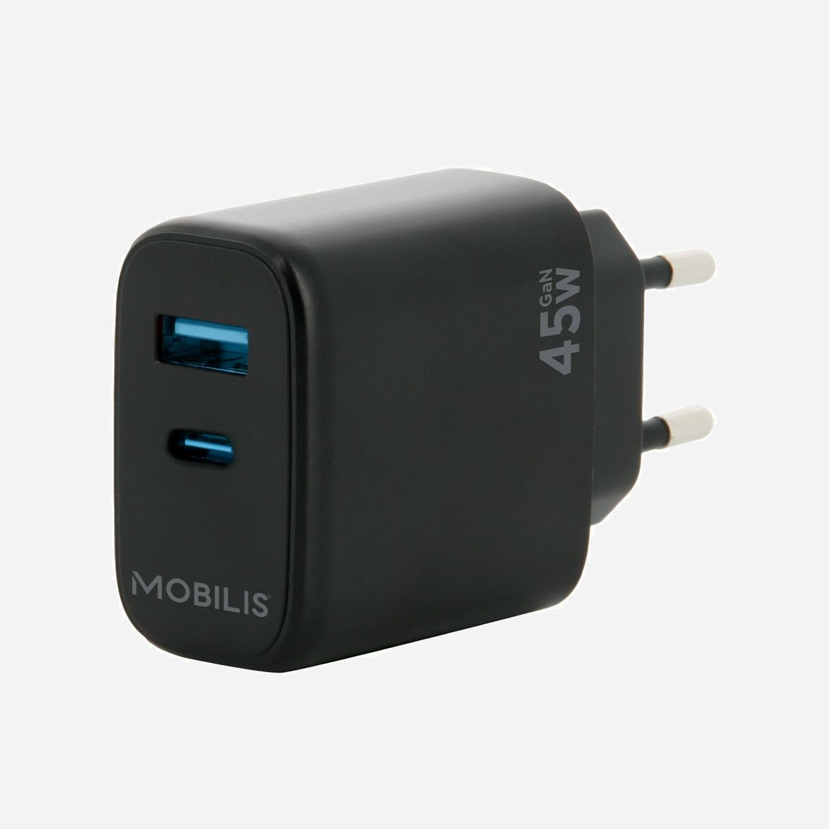 Mobilis 001363 Chargeur Universel Secteur Auto Noir - 1x USB-A 3.2 Gen 1 + 1x Micro-USB 45W (Port 1) + 18W (Port 2) - 2 Appareils Simult. - Mobilis 001363. Type de chargeur: Auto, Type de source d'alimentation: Secteur, Compatibilité de chargeur: Universel. Couleur du produit: Noir