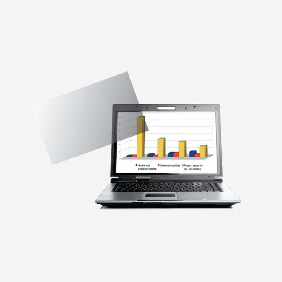 Urban Factory SSP01UF Filtre de confidentialité 15.4" (39.1cm) Anti-reflet/Radiation/Statique, LCD 332x208mm, Format 16:10, Installation adhésive/latérale - Filtres écran de confidentialité pour notebook. L’ écran de votre ordinateur portable ne peut être vu que si l’on se positionne en face. L’angle de non-vision est de 30°. Les personnes sur les côtés ne peuvent rien voir. Idéal pour éviter les regards indiscrets de vos voyages en train ou en avion.