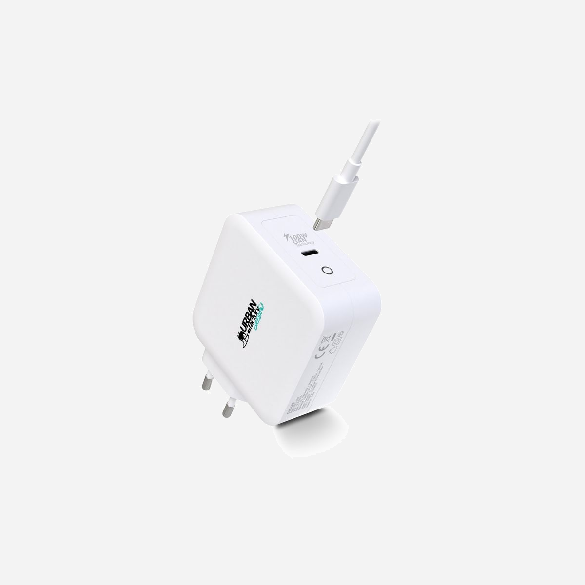 Urban Factory CYCLEE - Chargeur Secteur Universel 100W USB-C, 5-20V, 2m, Blanc - Ordinateur Portable, Smartphone, Tablette - GSC10UF - Urban Factory CYCLEE. Type de chargeur: Intérieure, Type de source d'alimentation: Secteur, Compatibilité de chargeur: Ordinateur portable, Smartphone, Tablette. Tension de sortie (max): 20 V. Quantité de ports USB de type C: 1. Longueur de câble: 2 m, Couleur du produit: Blanc