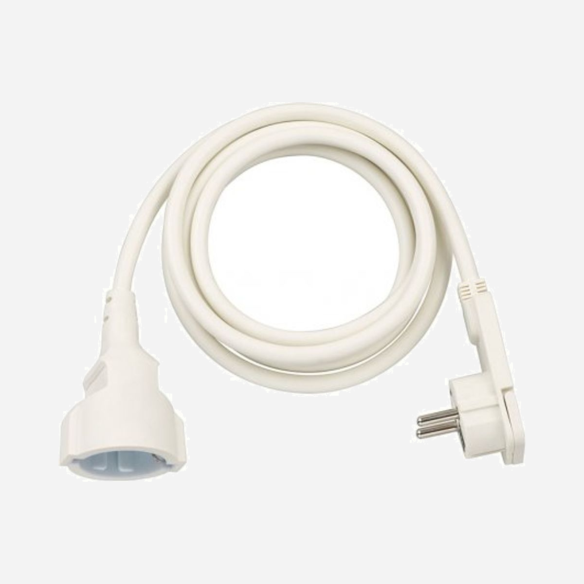 Câble d'alimentation Brennenstuhl 1168980220, 2m, Blanc, Connecteurs Mâle (Courbe 90°) vers Femelle (Droit), IP20, Manteau Plastique - Brennenstuhl 1168980220. Longueur de câble: 2 m