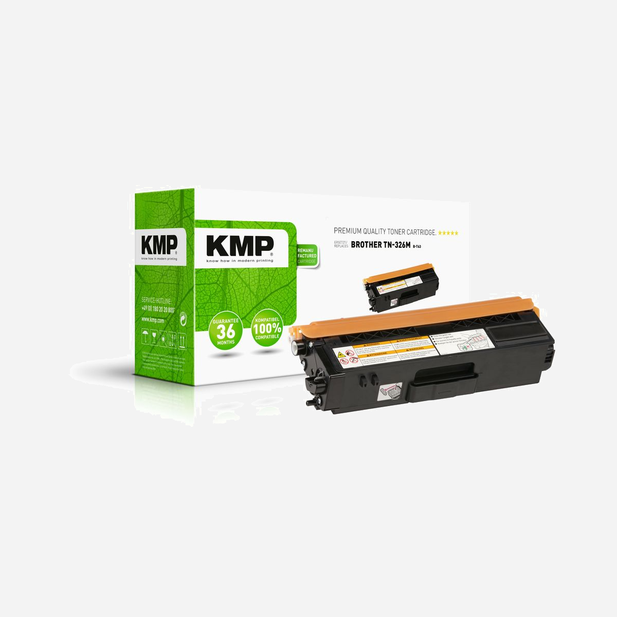 Cartouche de Toner KMP Magenta B-T63 - Compatible Brother DCP L 8400 Series, HL-L 8250 Series, MFC L 8600 Series - Remplacement TN326M - 3500 Pages - KMP B-T63. Rendement par page de toner de couleur: 3500 pages, Couleurs d'impression: Magenta, Quantité: 1 pièce(s)