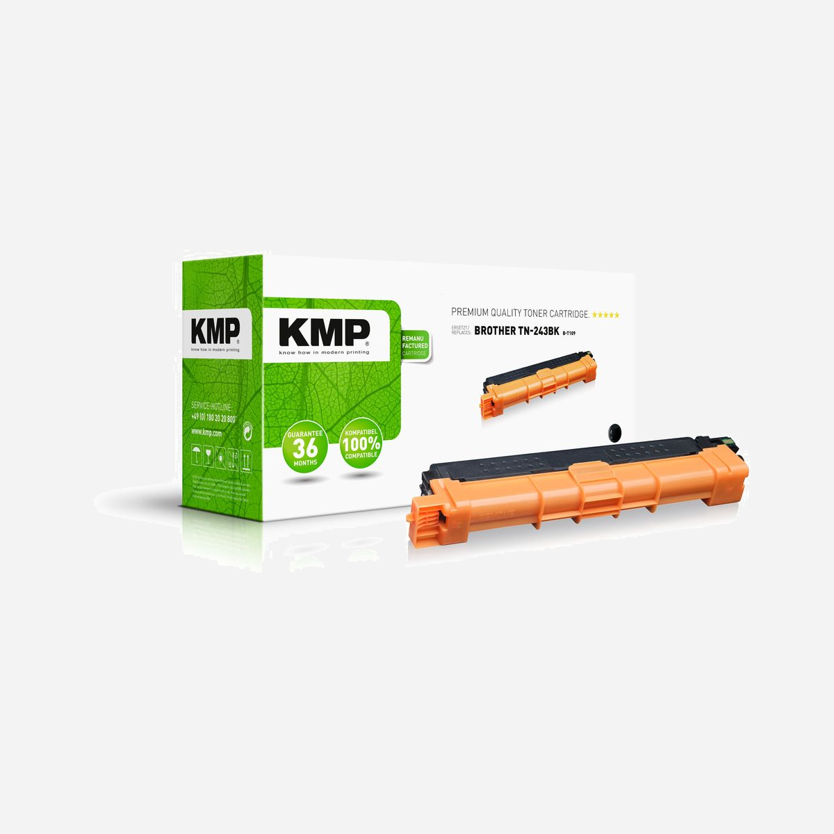 KMP Cartouche Toner Noir Compatible Brother TN243BK (1268,0000) - 1000 pages - DCP L 3510 CDW, HL-L 3210 CW, MFC L 3710 CW et autres modèles - KMP 1268,0000. Rendement par page de toner noir: 1000 pages, Couleurs d'impression: Noir, Quantité: 1 pièce(s)