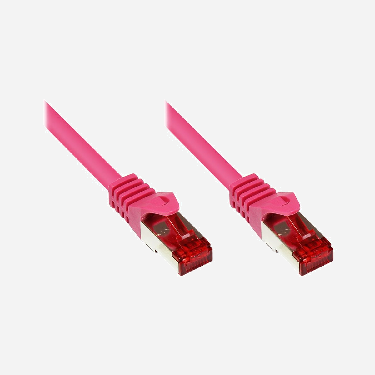 Alcasa Câble Réseau Cat6 S/FTP (S-STP) Magenta 10m RJ-45 Mâle - RJ-45 Mâle, 250 MHz, Manteau Nylon/PVC - Réf. 8060-100M - Alcasa 7m Cat6 S/FTP. Longueur de câble: 10 m, Câble standard: Cat6, Blindage du câble: S/FTP (S-STP), Connecteur 1: RJ-45, Connecteur 2: RJ-45, Couleur du produit: Magenta