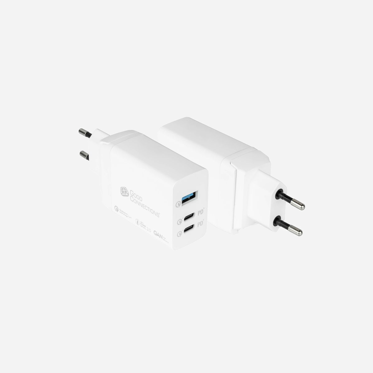 Alcasa PCA-W007W Chargeur Secteur Universel 65W Blanc - 2x USB-C (Quick Charge 4+) / 1x USB-A 3.2 Gen 1, GaN, Protections Surtension/Surchauffe - Alcasa PCA-W007W. Type de chargeur: Intérieure, Type de source d'alimentation: Secteur, Compatibilité de chargeur: Universel. Tension d'entrée: 100-240 V. Quantité de ports USB de type C: 2, Charge rapide, Dispositifs de protection électrique: Sur-courant, Surtension, Surchauffe, Surcharge, Court-circuit. Couleur du produit: Blanc
