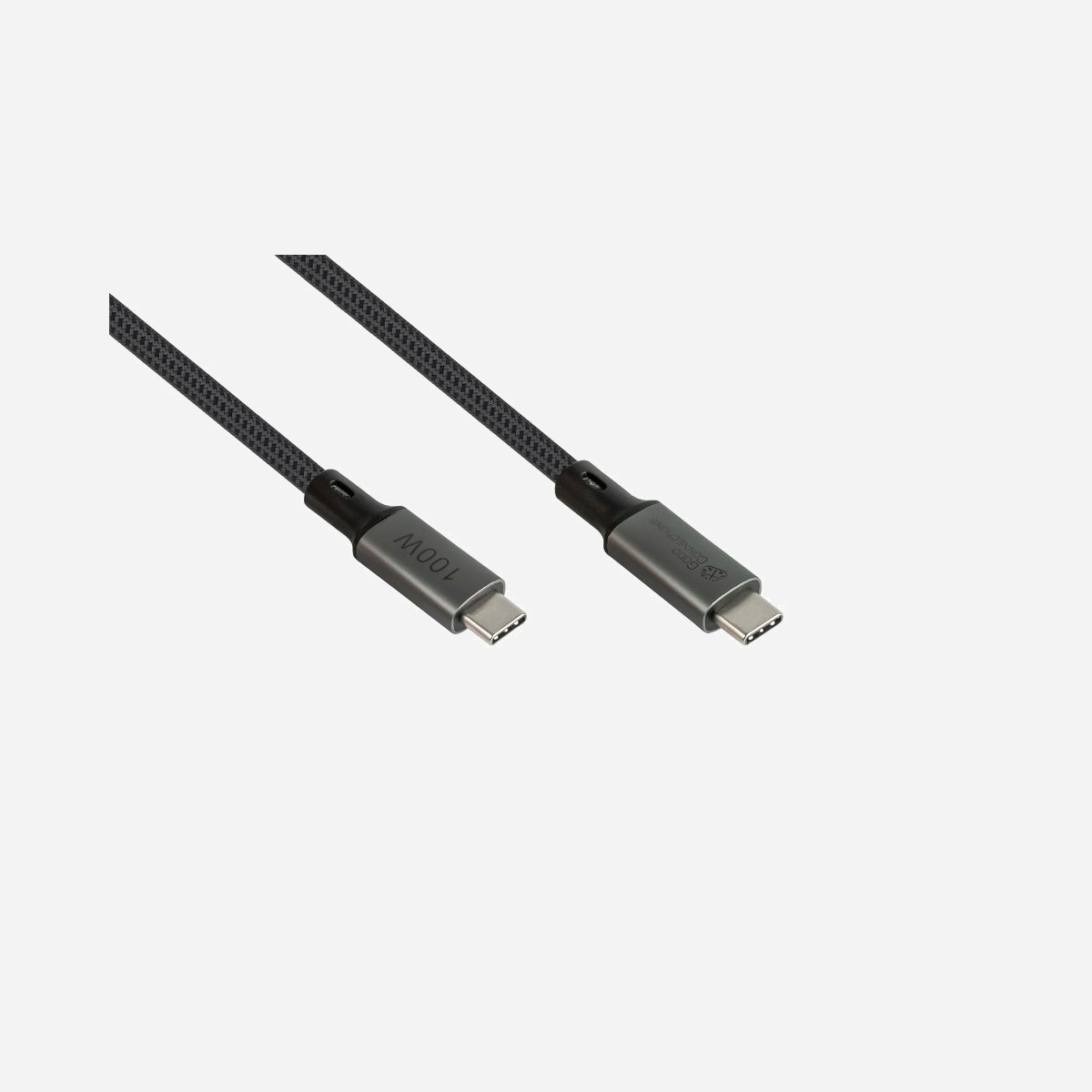 Alcasa Câble USB4 Gen 2x2 1m USB-C vers USB-C Gris, Power Delivery 100W, Résolution 7680x4320 30Hz, Tresse Textile - Alcasa Kabel / Adapter. Longueur de câble: 1 m. Connecteur 1: USB C, Connecteur 2: USB C, Version USB: USB4 Gen 2x2, Contacts du connecteur de placage: Or, Couleur du produit: Gris