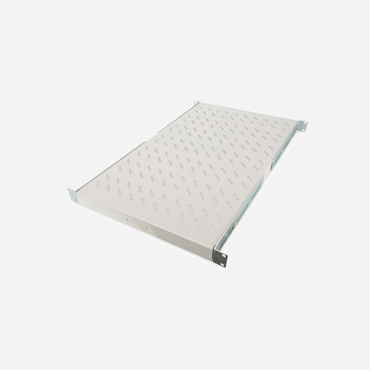 Digitus DN-19-TRAY-1-1000 Étagère Fixe 1U pour Armoire 19" (483mm), 483x720x50mm, Gris, Charge Max. 100kg, Optimisée Composants Non-19" - - Optimisé pour les composants qui ne correspondent pas à 483 mm (19 po)<br>- Design élancé qui nécessite seulement 1 unité de hauteur<br>- Montage ou démontage facile et rapide<br><br>Les étagères de montage fixe sont faciles à installer dans les rails profilés avant de 483 mm (19 po) de votre armoire réseau ou armoire serveur de 483 mm (19 po). Grâce à la tôle stable et perforée avec une capacité de charge élevée, elles constituent des supports optimaux pour les composants qui ne correspondent pas à 483 mm (19 po).