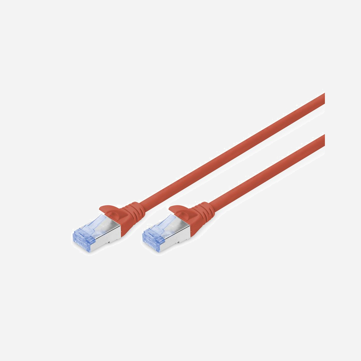 Digitus Câble de Brassage CAT 5e SF/UTP 7m Rouge - Connecteurs RJ-45 Mâle - AWG 26/7 - Blindage S-FTP - PVC - DK-1532-070/R - Un débit et une qualité de connexion excellents pour votre réseau.<br><br>- Connecteur bleu transparent avec blindage en métal pour une identification facile de la catégorie 5e (100 MHz)<br><br>Les câbles à paires, classe D, catégorie 5e DIGITUS® sont fabriqués et testés conformément à la norme CAT 5e ISO/IEC 11801 et DIN EN 50173. Ils permettent de garantir que l’installation de câbles est conforme à la spécification de canal ISO et EN, et offrent une performance excellente au câblage CAT 5e DIGITUS®. La performance a été testée jusqu’à 100 MHz, y compris les caractéristiques de performance à l’instar de la paradiaphonie (« NEXT »). Les câbles de brassage DIGITUS® ont été spécialement conçus pour répondre aux besoins dans les différents domaines d’application de manière intégrale. Chaque câble est doté d’un manchon de protection anti-pli injecté avec décharge de traction. Par ailleurs, le manchon de protection dispose d’un levier à cran qui empêche l’enchevêtrement de câbles et protège en même temps le décrochage du levier à cran du connecteur. La coloration bleue des connecteurs permet une identification aisée de la catégorie 5e.