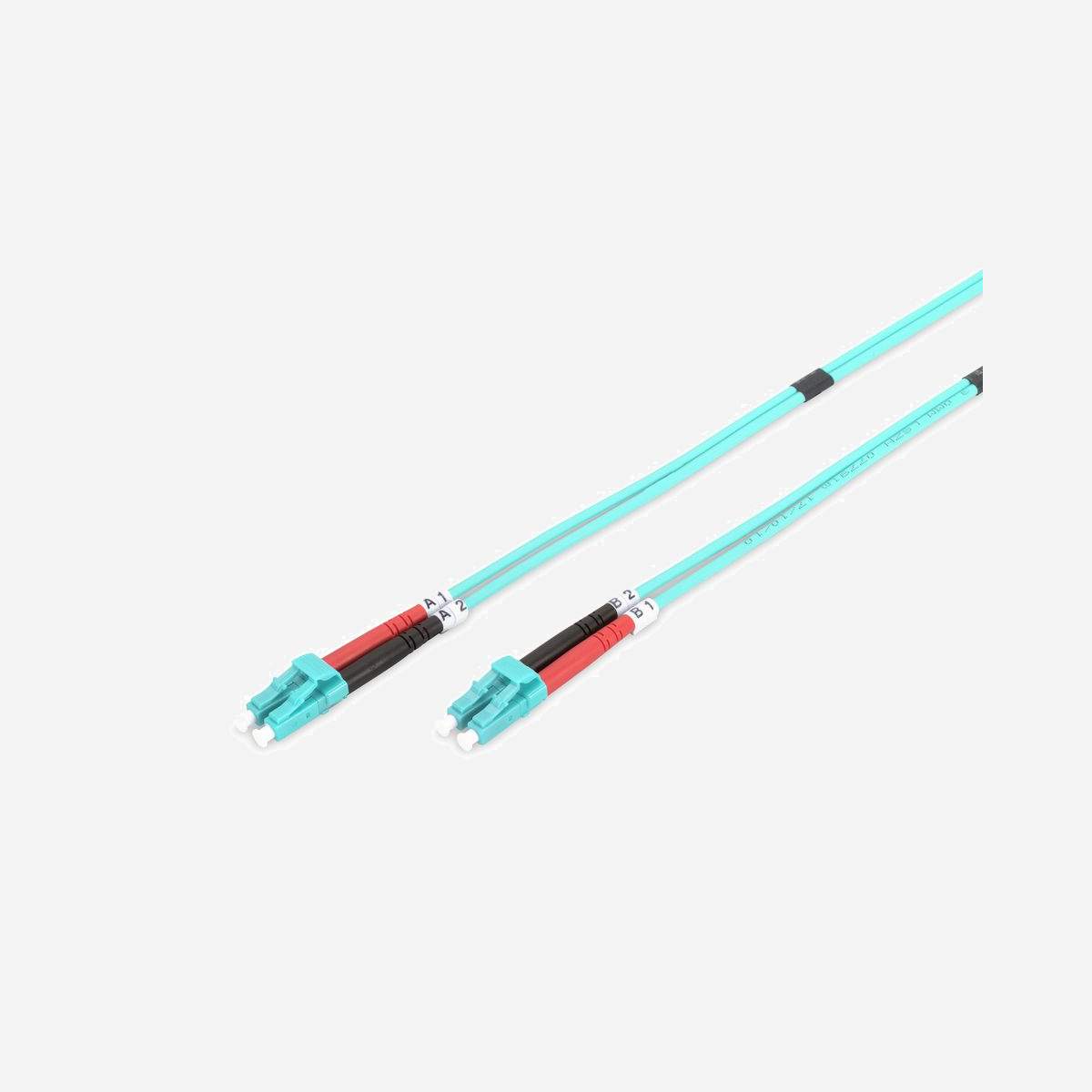 Digitus Câble Fibre Optique Multimode OM3 LC/LC Duplex 50/125µm 1m, Gaine LSZH, Diamètre 3mm, Aqua, Connectique LC, I-VH, -20°C à 65°C - Un débit et une qualité de connexion excellents pour votre réseau.<br><br>Câble de raccordement FO, duplex, LC à LC,MM OM3 50/125 µ, 1 m