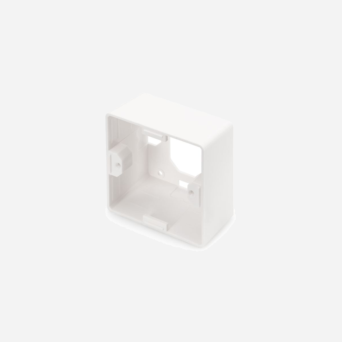 Digitus DN-93803 Cadre de montage en saillie 80x80mm type allemand pour boîtiers Keystone, montage mural, blanc, dimensions colis 150x150x50mm - Les cadres de montage en saillie DIGITUS® pour les boîtiers Keystone sont parfaitement adaptés pour l’élargissement de vos prises de connexion. Disponibles en types « allemand », « français » et « anglais ».
