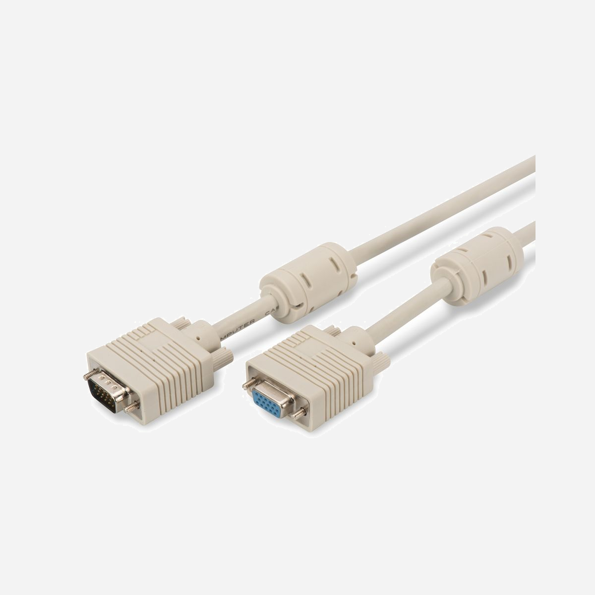 Câble d'Extension Moniteur VGA Digitus AK-310203-030-E 3m, Connecteurs D-Sub Mâle/Femelle, Cuivre, Ferrite, 3Coax + 7-wire, AWG 28, Beige - Offre une protection contre les interférences externes de haute qualité et évite les images parasites et tout autre défaut des images.<br><br>Pour l'extension de câble de moniteur ou d'appareils (avec fiche HD15) par exemple PC, Moniteur ou vidéo projecteur.