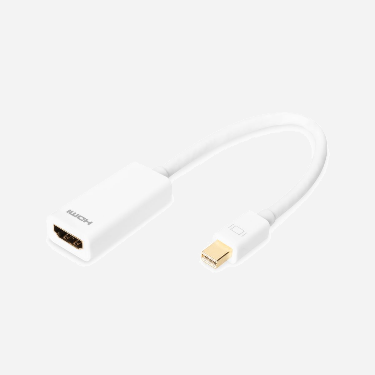 Digitus AK-340404-001-W : Adaptateur Mini DisplayPort Mâle vers HDMI Femelle, 0.15m, DP++ 1.1a, Câble Cuivre AWG32, Blanc, Blindé Nickel - Veille à ce que l’interface soit sollicitée dans une moindre mesure.<br><br>- Compatible DP++ double mode<br><br>Ce câble sert notamment au raccordement d'un MacBook®, MacBook Air®, MacBook Pro®, iMac®, Mac Mini® et Mac Pro® à un écran HDMI, un projecteur,un écran LCD/TFT ou un écran plasma grâce à un câble HDMI.