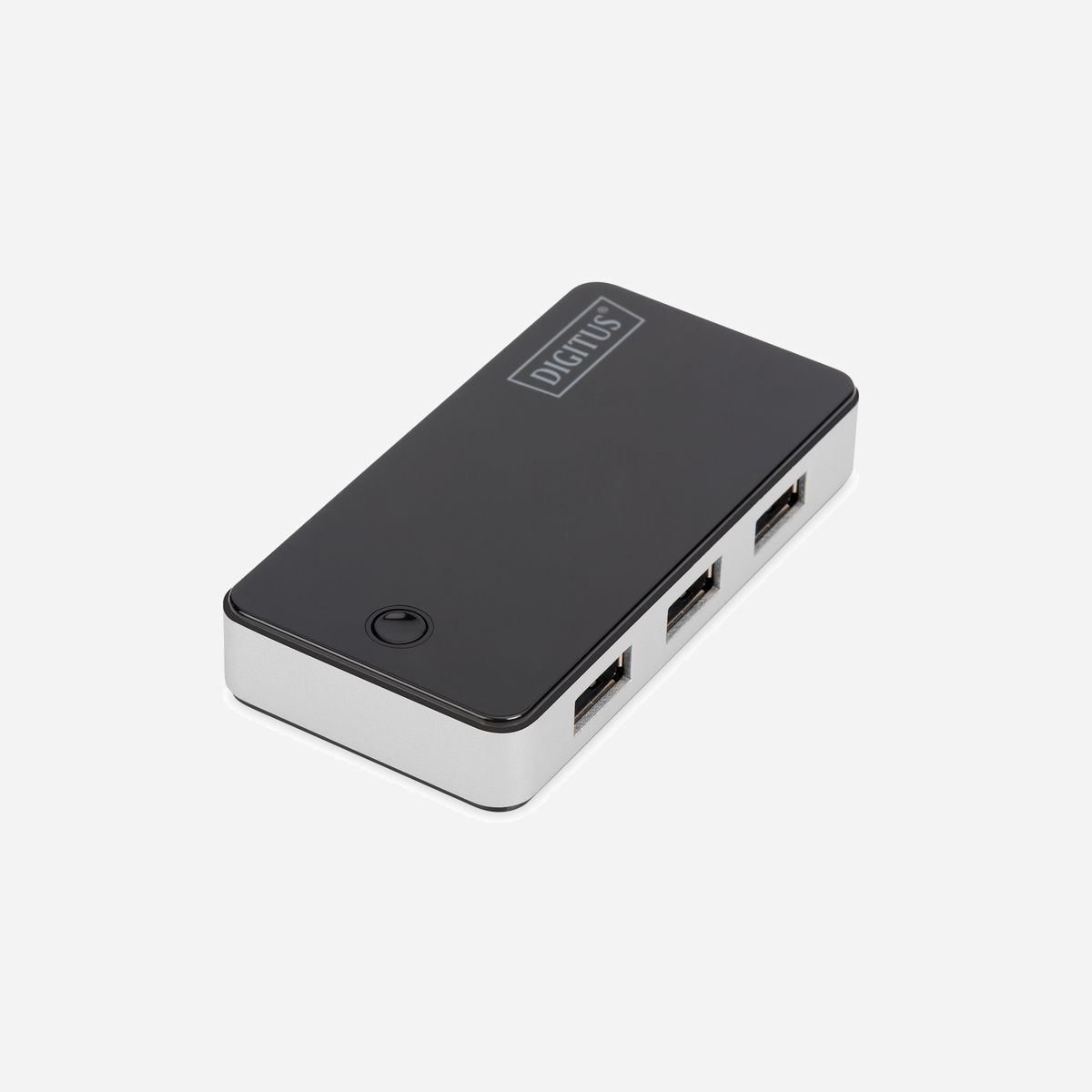 Digitus Hub USB 3.0 4 Ports Type-A 5Gbps Noir/Argent - DA-70231 - Compatible Windows XP Home à Windows 7 Home Premium - Alimentation 5V DC - Possibilité de connexion avancée d’appareils USB 3.0 Super-Speed<br><br>- Possibilité d'étendre la connexion à jusqu'à quatre interfaces USB supplémentaires<br>- Transfère les données en USB 3.0 Super-Speed ultra rapide (5 Gbit/s)<br>- Plug-and-Play – ne nécessite pas l’installation supplémentaire de pilotes<br><br>Le concentrateur DIGITUS USB 3.0 à 4 ports permet de connecter facilement en même temps jusqu'à 4 appareils USB à un PC ou un Mac. Connectez donc vos appareils USB 3.0 préférés et bénéficiez d'une connexion très rapide (jusqu'à 10 fois plus rapide qu'USB 2.0). Ce produit se distingue par son design racé et élégant, caractérisé par des parties inférieure et supérieure noires ayant l’apparence d’un vernis laqué de piano, ainsi que par un bord de couleur aluminium.