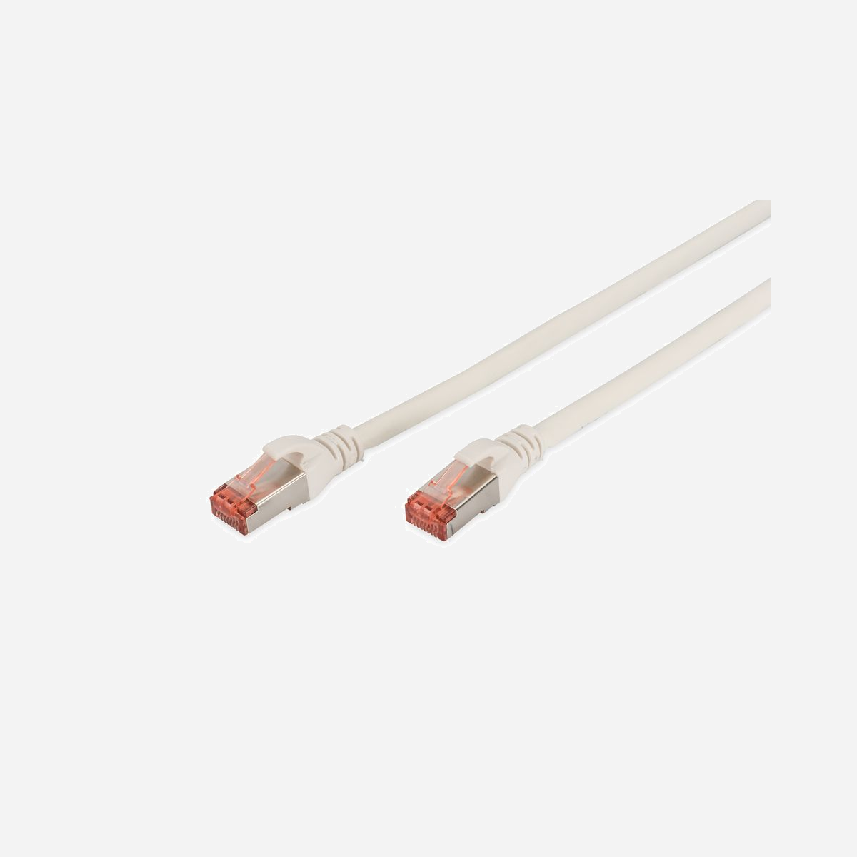 Digitus Câble CAT 6 S/FTP 10m, Blanc, Connecteurs RJ-45 Mâle, LSZH, AWG 27/7, 250MHz, Blindage S-STP, DK-1644-100/WH - Un débit et une qualité de connexion excellents pour votre réseau.<br><br>- Avec gainage extérieur LSZH (Low Smoke Zero Halogen) pour une meilleure réaction au feu et une faible émission de fumées.<br>- Connecteur rouge transparent avec blindage en métal pour une identification facile de la catégorie 6 (250 Mhz)<br>- Conducteur intérieur : Cuivre (Cu)<br>- Compatible PoE+<br><br>Les câbles à paires, classe E, catégorie 6 DIGITUS® sont fabriqués et testés conformément à la norme CAT 6 ISO/IEC 11801 et DIN EN 50173 Standard. Ils permettent de garantir que l’installation de câbles est conforme à la spécification de canal ISO et EN, et offrent une performance excellente au câblage CAT 6 DIGITUS®. La performance a été testée jusqu’à 250 MHz, y compris les caractéristiques de performance à l’instar de la paradiaphonie (« NEXT »). Les câbles à paires DIGITUS® ont été spécialement conçus pour répondre aux besoins dans les différents domaines d’application de manière intégrale. Chaque câble est doté d’un manchon de protection anti-pli injecté avec décharge de traction. Par ailleurs, le manchon de protection dispose d’un levier à cran qui empêche l’enchevêtrement de câbles et protège en même temps le décrochage du levier à cran du connecteur. La coloration rouge des connecteurs permet une identification simple de la catégorie 6.