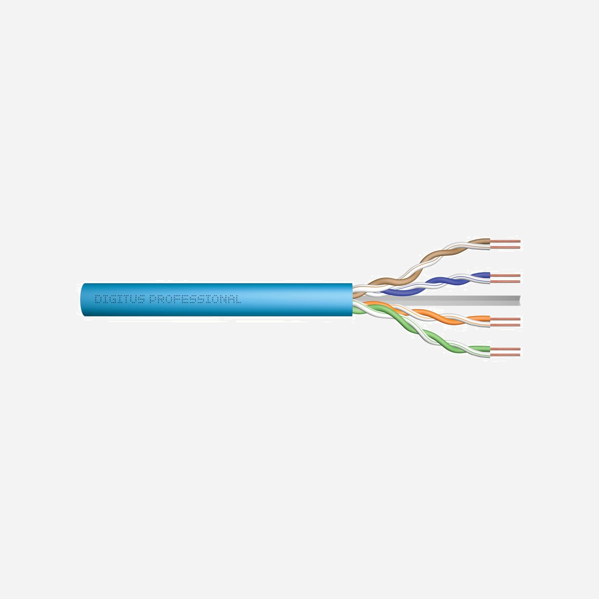 Digitus Câble Installation CAT 6A U-UTP 500m, 10GBit, 500 MHz, PoE, AWG23/1, LSZH, Bleu, Classe Eca, DK-1613-A-VH-5 - Un débit et une qualité de connexion excellents pour votre réseau.<br><br>- Ethernet 10GBit<br>- 500 MHz Fréquence de transmission<br>- Support PoE Power over Ethernet<br>- BauPVO classe Eca<br><br>Catégorie 6A U-UTP DIGITUS® Les câbles d’installation DIGITUS® catégorie 6A F-UTP ont été conçus et testés conformément aux spécifications ISO/IEC 11801, TIA/586-C.2 et EN50173. Chaque câble est composé de 8 conducteurs isolés en polyéthylène AWG 23 codifiés par des couleurs. Les conducteurs sont percés par paires de 4 à des diamètres différents. Le nom de marque et le numéro d’article constituent les détails d’impression sur la gaine extérieure. Le câble est livré dans une boîte en carton déchirable ou un touret en bois pour faciliter l‘installation.