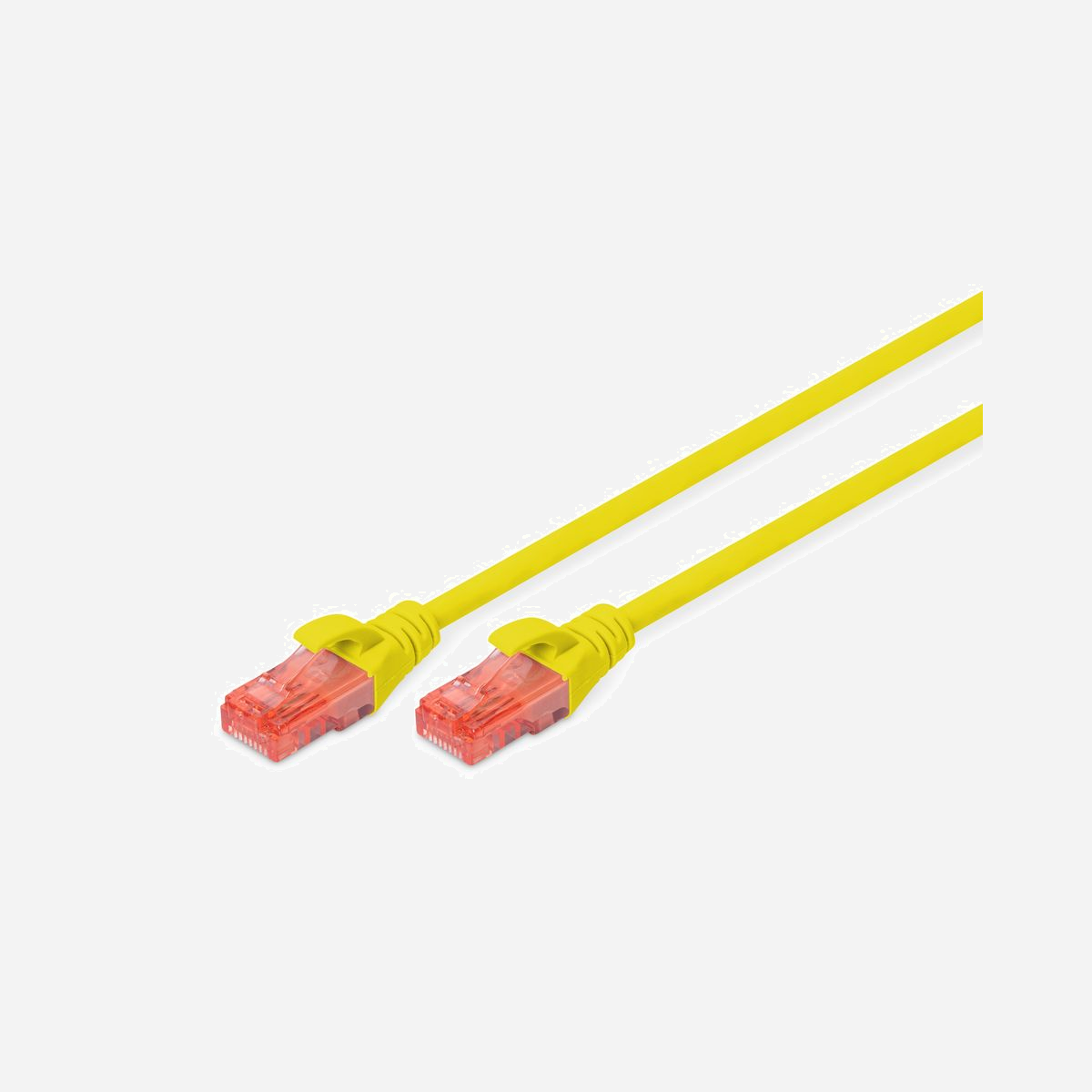 Digitus Câble Réseau CAT 6 U-UTP LSZH 1m Jaune - Connecteurs RJ45 Mâle - Conducteur Cuivre AWG26/7 - Classe E - ISO/IEC 11801, DIN EN 50173 - Un débit et une qualité de connexion excellents pour votre réseau.<br><br>- Avec gainage extérieur LSZH (Low Smoke Zero Halogen) pour une meilleure réaction au feu et une faible émission de fumées.<br>- Connecteur rouge transparent pour une identification facile de la catégorie 6 (250 MHz)<br>- Conducteur intérieur : Cuivre (Cu)<br>- Compatible PoE+<br><br>Les câbles à paires, classe E, catégorie 6 DIGITUS® sont fabriqués et testés conformément à la norme CAT 6 ISO/IEC 11801 et DIN EN 50173 Standard. Ils permettent de garantir que l’installation de câbles est conforme à la spécification de canal ISO et EN, et offrent une performance excellente au câblage CAT 6 DIGITUS®. La performance a été testée jusqu’à 250 MHz, y compris les caractéristiques de performance à l’instar de la paradiaphonie (« NEXT »). Les câbles à paires DIGITUS® ont été spécialement conçus pour répondre aux besoins dans les différents domaines d’application de manière intégrale. Chaque câble est doté d’un manchon de protection anti-pli injecté avec décharge de traction. Par ailleurs, le manchon de protection dispose d’un levier à cran qui empêche l’enchevêtrement de câbles et protège en même temps le décrochage du levier à cran du connecteur. La coloration rouge des connecteurs permet une identification simple de la catégorie 6.