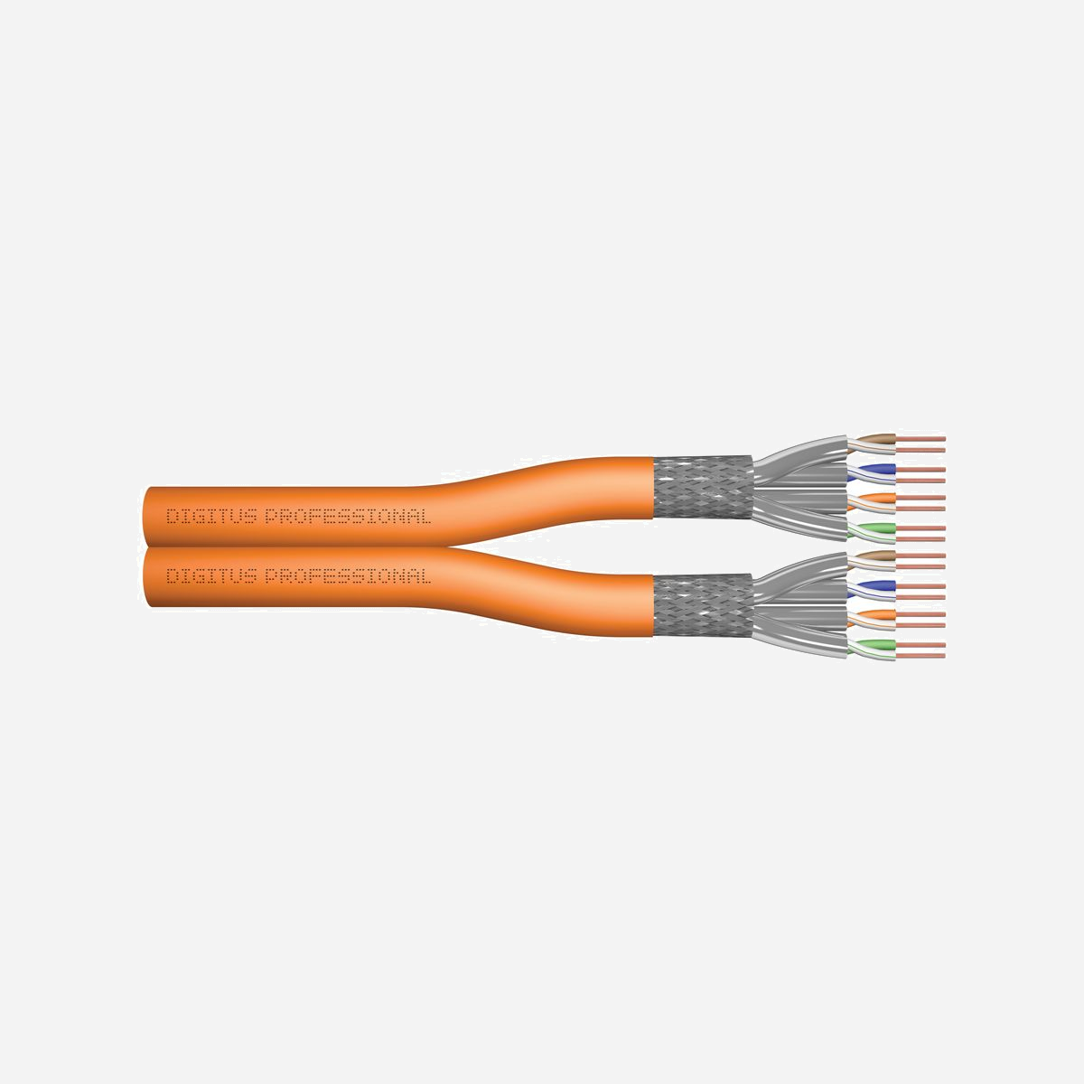 Digitus Câble Installation CAT 7 S-FTP 100m Orange LSZH AWG 23/1 1200MHz PoE Ethernet 10GBit Dca CPR - Un débit et une qualité de connexion excellents pour votre réseau.<br><br>- Ethernet 10GBit<br>- 1200 MHz Fréquence de transmission<br>- Lien permanent certifié<br>- Support PoE Power over Ethernet<br>- BauPVO classe Dca-s2 d1 a1<br><br>Adapté pour le câblage structuré de bâtiments dans le secteur secondaire et tertiaire