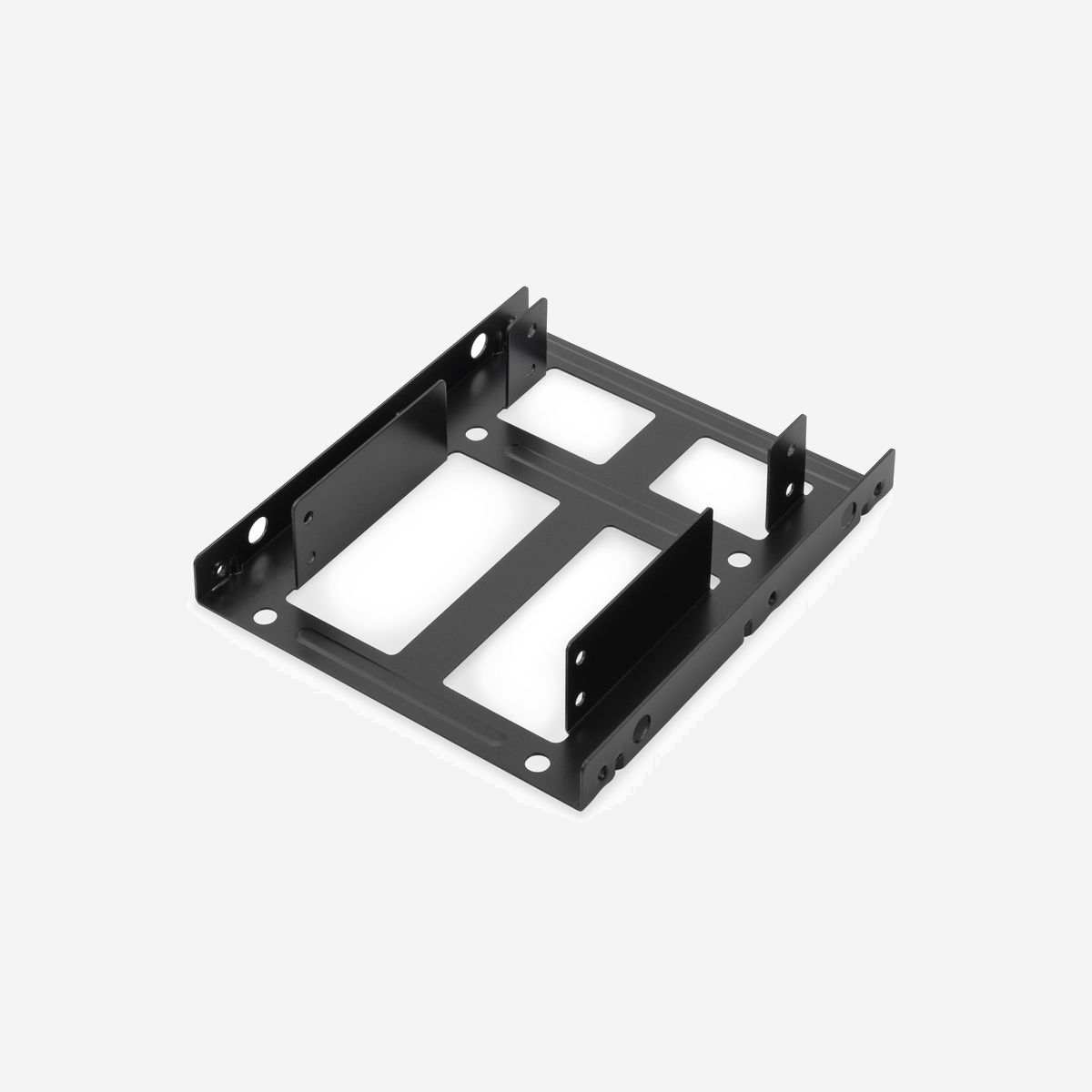 Digitus DA-70434 : Cadre de Montage Interne Métal Noir pour 2 HDD/SSD 2.5" en Baie 3.5", Kit Câbles SATA & Alimentation Y Inclus, 115x101x23mm - Améliorez votre ordinateur avec un espace de stockage supplémentaire et des temps d’accès rapides<br><br>- Unité d’installation pour 2 disques durs 2,5" dans un boîtier 3,5"<br>- Installation facile par le biais des accessoires de montage et des câbles fournis<br><br>Le kit de cadre de montage DIGITUS® permet d’insérer jusqu’à deux disques durs SSD ou HDD de 2,5" dans une baie de disque standard de 3,5". Installer les disques durs permet de créer plus d’espace de stockage pour votre ordinateur et d’accéder plus rapidement à vos données par le biais d’un disque dur SSD. Toutes les vis et tous les câbles nécessaires pour connecter directement les disques durs sont inclus. En plus des câbles de connexion SATA, la livraison comprend également des câbles d’alimentation en Y pouvant être connectés aussi bien à une alimentation SATA qu’à une alimentation IDE.