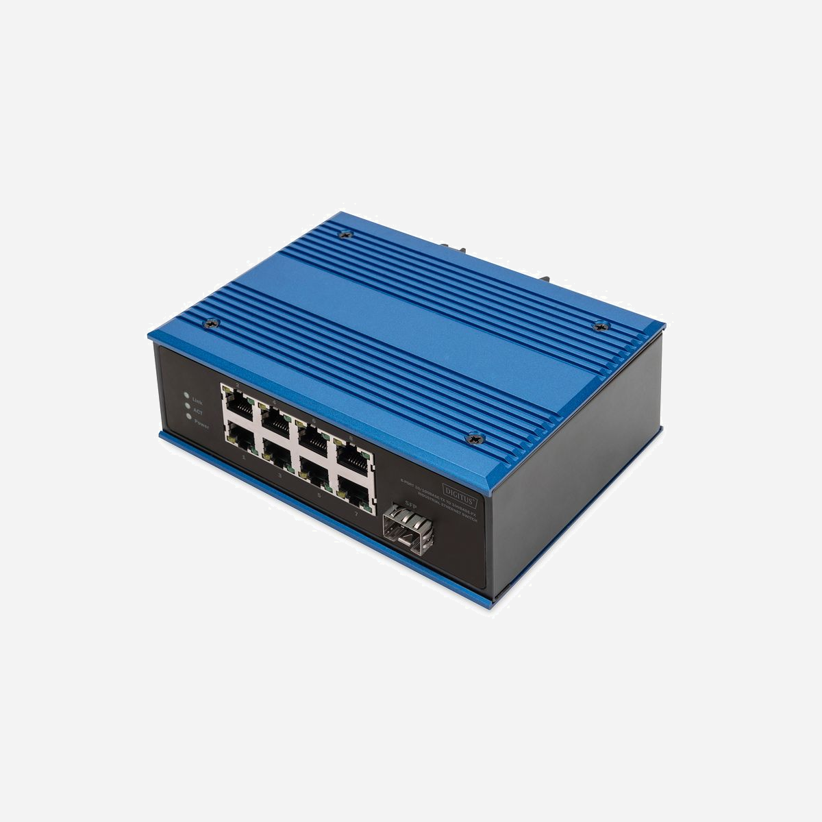 Digitus Commutateur Industriel 8 Ports Fast Ethernet + 1 Port SFP 100Mbps - Non Administrable - DC 12-52V - IP40 - Température -40°C à 80°C - DN-651132 - Le DN-651132 est un switch Ethernet 8+1 ports adapté aux applications industrielles (IP40), qui offre des performances de transfert de données sans perturbation dans un environnement industriel difficile.<br><br>- L'utilisation d'un module d'intégration photoélectrique de haute qualité assure de bons taux de transmission pour les connexions optiques et électriques.<br>- Garantit une transmission fiable des données<br>- Prend en charge le mode duplex intégral ou semi-duplex, avec négociation automatique<br>- La connexion réseau supporte l'identification croisée automatique<br>- Utilise la technologie "Store and Forward" Le commutateur prend en charge un grand nombre de protocoles<br>- conforme aux normes d'exploitation industrielle<br>- Tension de fonctionnement : DC 12-48V<br>- Protection contre les surtensions dues à la foudre (puissance) : 5000A(8/20μs)<br><br>DN-651132 est un switch industriel Fast - Ethernet avec 8 ports 10/100 Mbps RJ45 +1 port 100Mbps base-FX. Le switch industriel a une température de fonctionnement de -40℃ ~ 80℃, a été fabriqué de manière robuste et peut être utilisé dans tous les types d'environnements difficiles. Le switch peut être facilement installé sur un rail DIN libre. La large plage de températures, le boîtier de classe IP40 et l'affichage LED font du DN-651132 un appareil plug-and-play de qualité industrielle qui offre aux utilisateurs une solution fiable et pratique pour la mise en réseau de leurs appareils Ethernet.