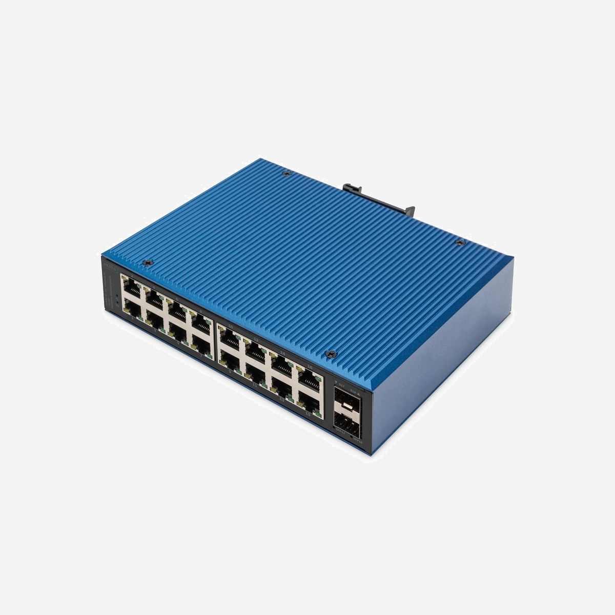 Digitus Commutateur Industriel Gigabit Ethernet 16 RJ45 + 2 SFP, non-géré, 12-52VDC, IP40, -40°C~80°C, 56Gbps, 8K MAC, Rail DIN, DN-651138 - Le DN-651138 est un commutateur Gigabit Ethernet 16+2 ports adapté aux applications industrielles (IP40), qui offre des performances de transfert de données sans interférence dans un environnement industriel difficile.<br><br>- L'utilisation d'un module d'intégration photoélectrique de haute qualité assure de bons taux de transmission pour les connexions optiques et électriques.<br>- Garantit une transmission fiable des données<br>- Prise en charge du mode Full Duplex ou Half Duplex, avec fonction d’autonégociation<br>- La connexion réseau prend en charge l'identification croisée automatique<br>- Utilisation de la technologie Mode différé. Le commutateur prend en charge un grand nombre de protocoles<br>- Conforme aux normes d'exploitation industrielle<br>- Tension de fonctionnement : 12 – 52 VCC<br>- Protection contre les surtensions dues à la foudre (puissance) : 5000 A (8/20 μs)<br><br>Le DN-651138 est un commutateur industriel Gigabit Ethernet 16 ports RJ45 10/100/1000 Mbit/s + 2 port 1000 Mbit/s BASE-FX. Le commutateur industriel fonctionne à des températures comprises entre -40 ℃ ~ 80 ℃ et sa conception robuste lui permet de s'adapter à tous les types d'environnements difficiles. Le commutateur peut être facilement installé sur un rail DIN. La large plage de températures, le boîtier de classe IP40 et l'affichage LED font du DN-651138 un appareil plug and play de qualité industrielle qui offre aux utilisateurs une solution fiable et pratique pour la mise en réseau de leurs appareils Ethernet.