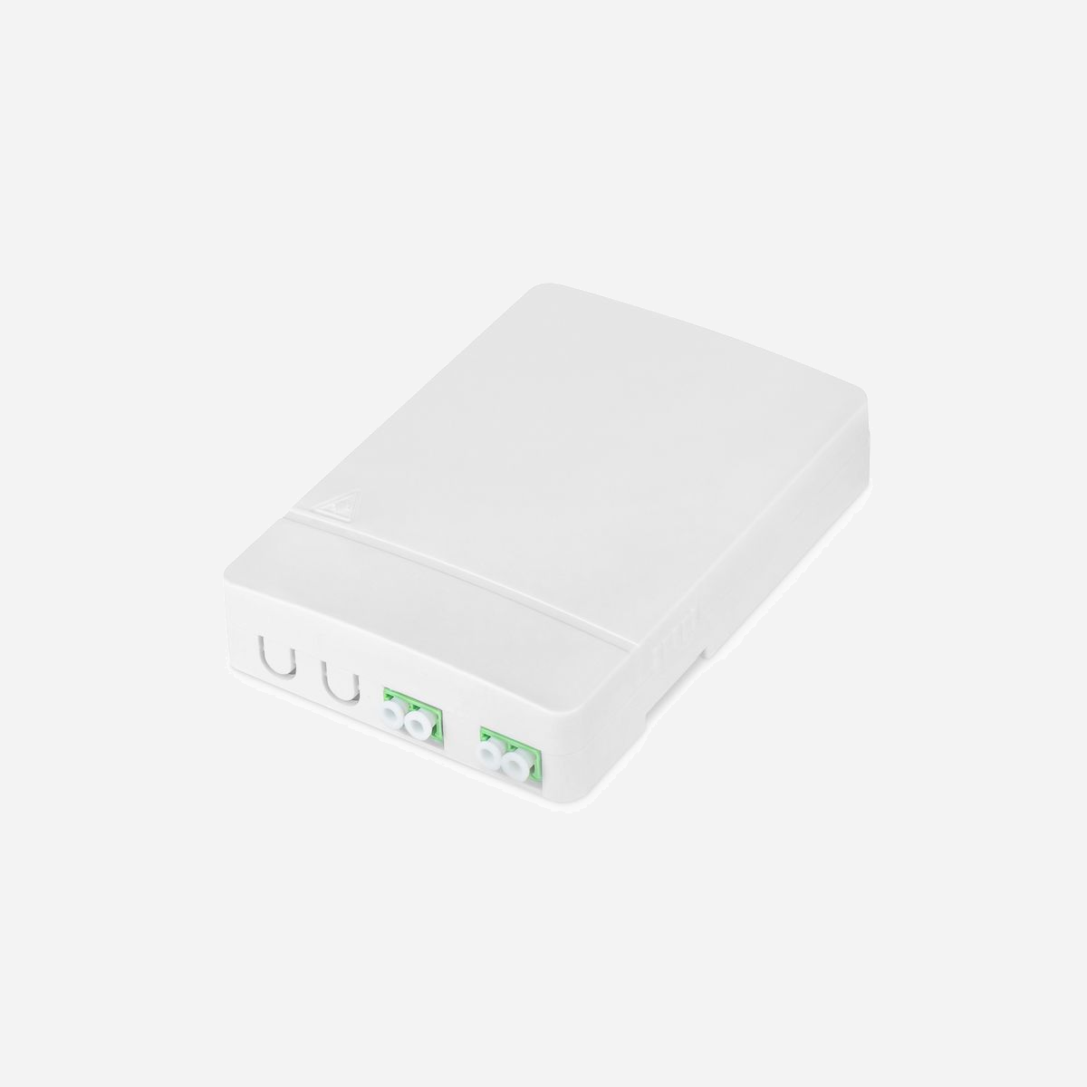 Digitus Boîtier FTTH DN-931096, 2x Coupleurs LC/APC DX, Montage Mural, ABS/PC, 80x104x23mm, Distribution 4 Fibres, Blanc - Boîtier FTTH au design minimal pour la distribution de 4 fibres au maximum. Le boîtier de protection compact est parfaitement adapté au câblage FITH et de bureau pour les épissures de fibres optiques, les terminaisons et les connexions.<br><br>- Boîte de jonction idéale pour les câbles à fibres optiques dans le domaine FTTH<br>- Convient au montage mural<br>- Équipé d'un coupleur LC/APC<br>- Conçu pour la connexion de câbles d'installation avec pigtails ou pour le raccordement direct de câbles pré-confectionnés<br>- Cassette d'épissures intégrée, rabattable avec guides de câbles<br>- Convient aux appareils d'épissure par fusion ou aux appareils d'épissure mécaniques<br><br>La boîte de jonction fibre optique est conçu comme un boîtier de raccordement pour fibre optique. Il s'agit d'un boîtier ultra-compact pour la gestion de 4 fibres au maximum dans un appartement, qui peut être facilement monté au mur et qui offre un point de connexion pour 4 terminaux au maximum. Il est pré-assemblé avec 2 connecteurs duplex LC/APC et offre des points d'entrée de câbles à l'arrière, sur le dessous et le dessus pour parer à tous les besoins. Il combine de manière efficace la possibilité d'épissures de fibres, de terminaisons, de stockage et de raccordements dans un espace réduit. Les trous de montage à l'arrière du boîtier permettent également de l'installer et de le positionner facilement, tout en le laissant affleurer le mur.
