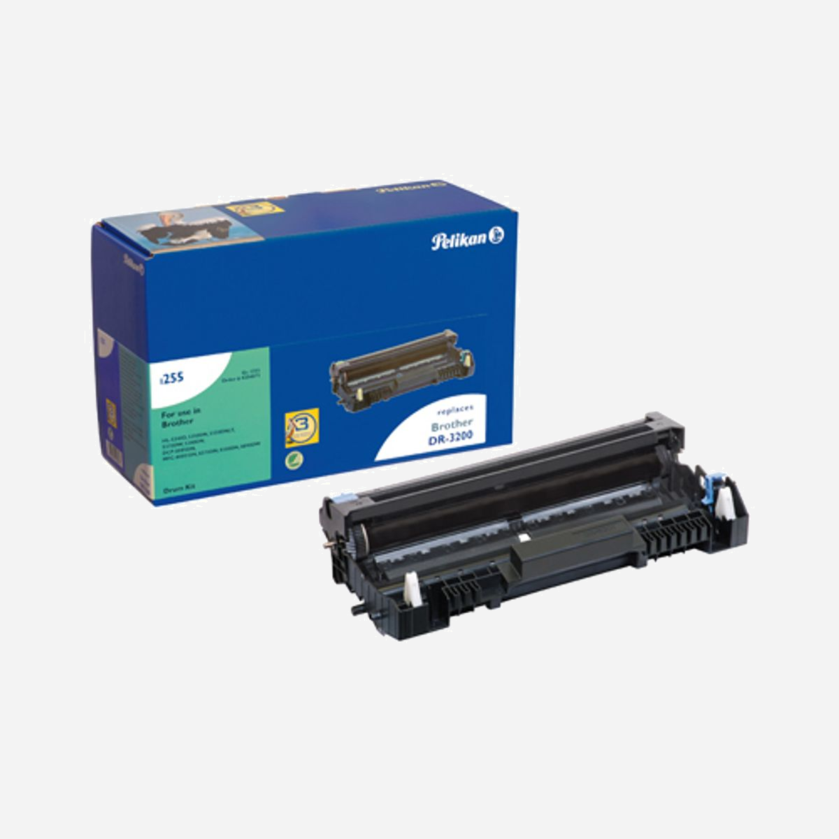 Pelikan Brother DR-3200 Unité de Transfert Noir, 25000 pages, Compatible Brother DCP-8070D à MFC-8890DW, Poids 995g, Référence 4204875 - Pelikan Brother DR-3200. Compatibilité: Brother DCP-8070D, 8080DN, 8085DN, HL-5340, 5340D, 5340DL, 5340DN, 5340DN 2 LT, 5340DNLT, 5340DW,..., Nombre de pages imprimées: 25000 pages, Couleurs d'impression: Noir. Poids: 995 g