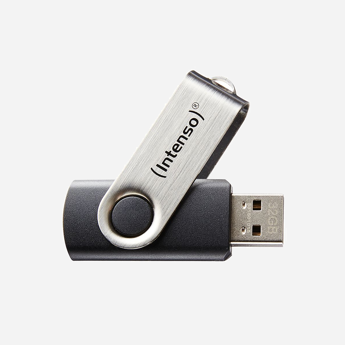 Intenso Basic Line 16Go USB 2.0 Type-A, Lecture 28Mo/s, Ecriture 6.5Mo/s, Pivotant, Noir/Argent, Compatible Windows/macOS/Linux - Intenso Basic Line. Capacité: 16 Go, Interface de l'appareil: USB Type-A, Version USB: 2.0, Vitesse de lecture: 28 Mo/s, Vitesse d'écriture: 6,5 Mo/s. Format: Pivotant. Poids: 16 g. Couleur du produit: Noir, Argent