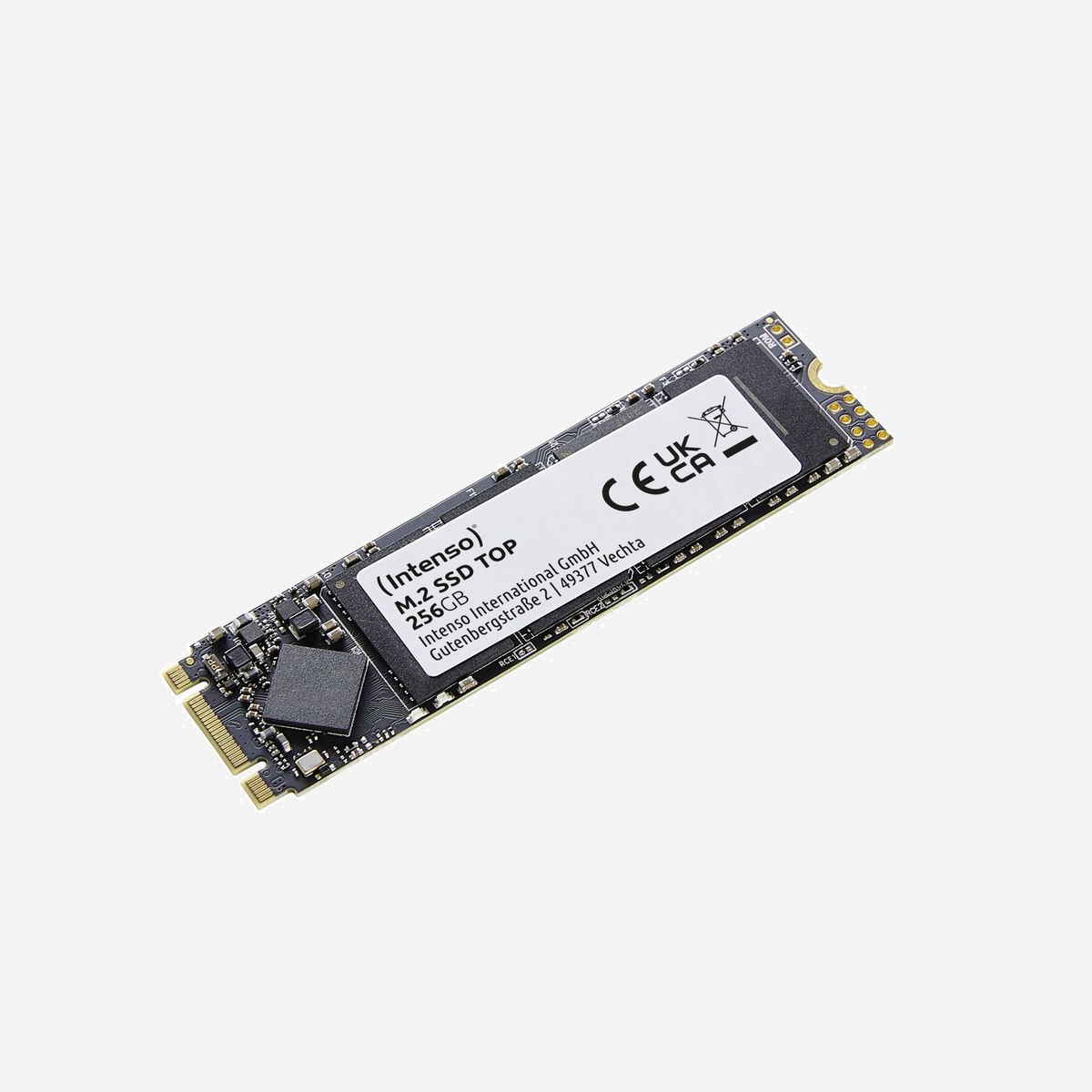 Intenso SSD 256 Go M.2 SATA III - Lecture 520 Mo/s, Écriture 500 Mo/s, 6 Gbit/s, 133K/128K IOPS, PC/Ordinateur Portable, Anthracite - Intenso Top. Capacité du Solid State Drive (SSD): 256 Go, Facteur de forme SSD: M.2, Vitesse de lecture: 520 Mo/s, Vitesse d'écriture: 500 Mo/s, Taux de transfert des données: 6 Gbit/s, composant pour: PC/ordinateur portable