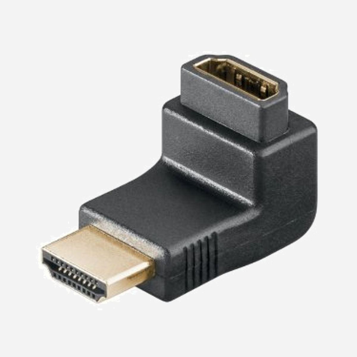 Goobay Adaptateur HDMI A 339 G : Connecteur HDMI 19pin Femelle vers Connecteur HDMI 19pin Mâle, Référence 68782 - Goobay A 339 G (HDMI 19pin F/HDMI 19pin M). Connecteur 1: 19 pin HDMI F, Connecteur 2: 19 pin HDMI M