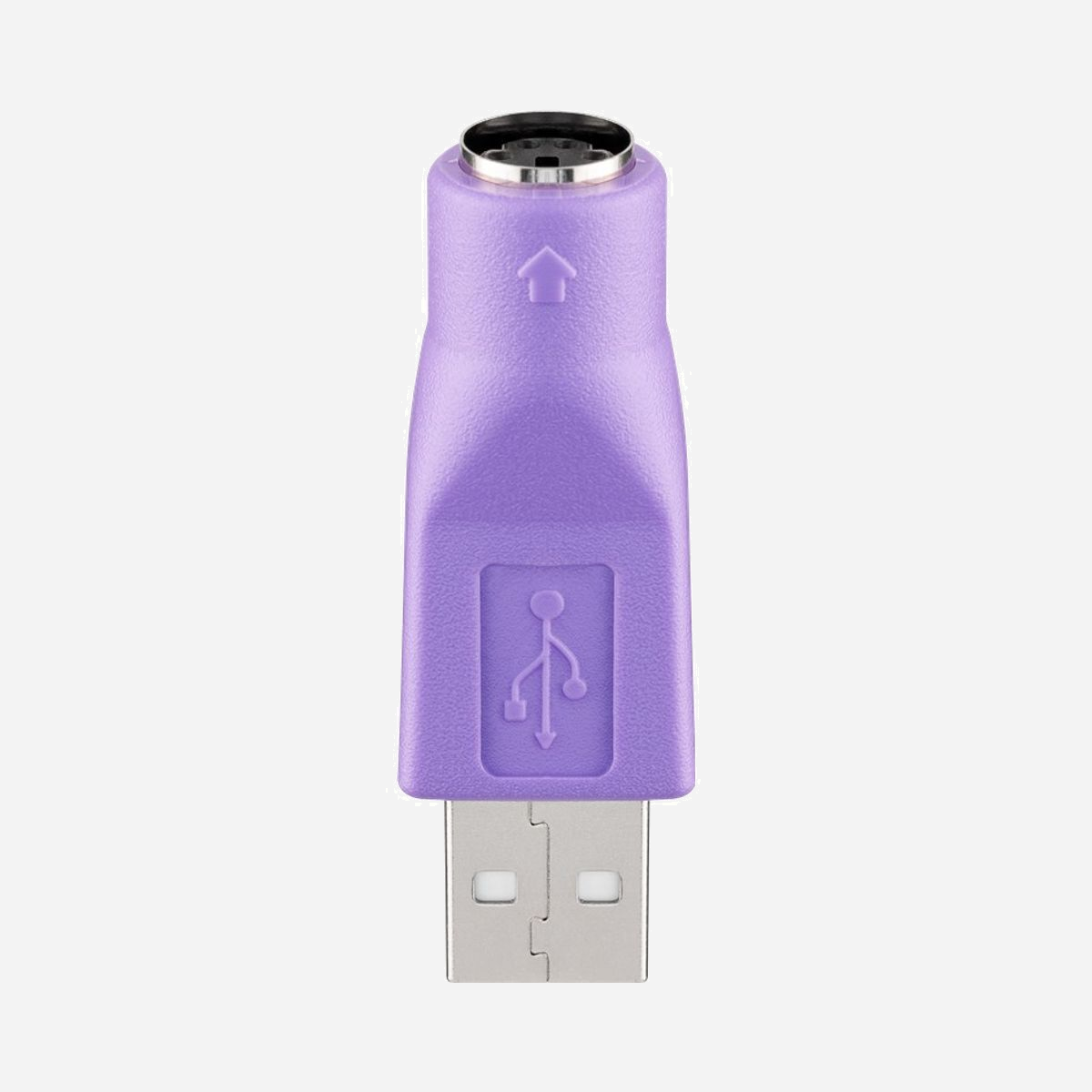 Goobay 68918 Adaptateur USB Type-A Mâle vers PS/2 Femelle, Boîtier PVC Violet, Facteur de Forme Droit, Certification CE/WEEE - Goobay 68918. Connecteur 1: USB Type-A, Connecteur 2: PS/2. Couleur du produit: Violet