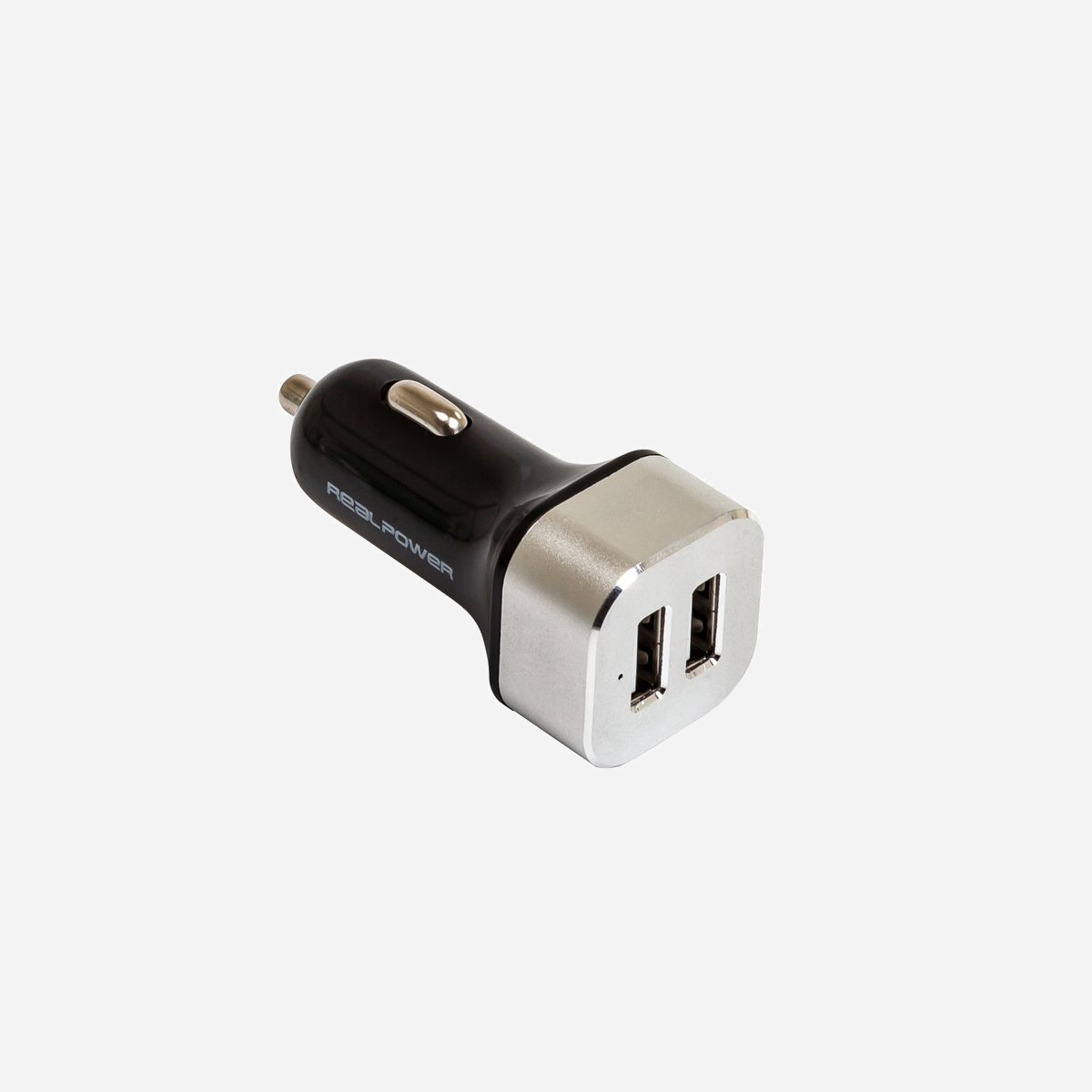 RealPower 176635 : Chargeur Auto/Secteur Universel 2 Ports USB 2.0 - 5V/2.4A, Protection Surtension/Court-circuit - Noir/Argent - 12-24V - RealPower 176635. Type de chargeur: Auto, Type de source d'alimentation: Secteur, Compatibilité de chargeur: Universel. Tension d'entrée: 12 - 24 V, Tension de sortie (max): 5 V. Quantité de Ports USB 2.0: 2, Dispositifs de protection électrique: Surtension, Court-circuit. Couleur du produit: Noir, Argent
