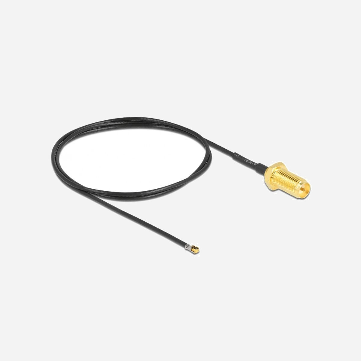 DeLOCK Câble Antenne 12660 RP-SMA Femelle vers I-PEX MHF 4L LK Mâle, 50 cm, 50 Ohm, 1.37, Longueur Filetée 10 mm, Noir - Le câble d'antenne de Delock est approprié aux composants de connexion de la technologie de fréquence radio.<br>Ce câble est approprié à des applications dans des environnements d’impacts de vibrations avec son verrouillage interne.