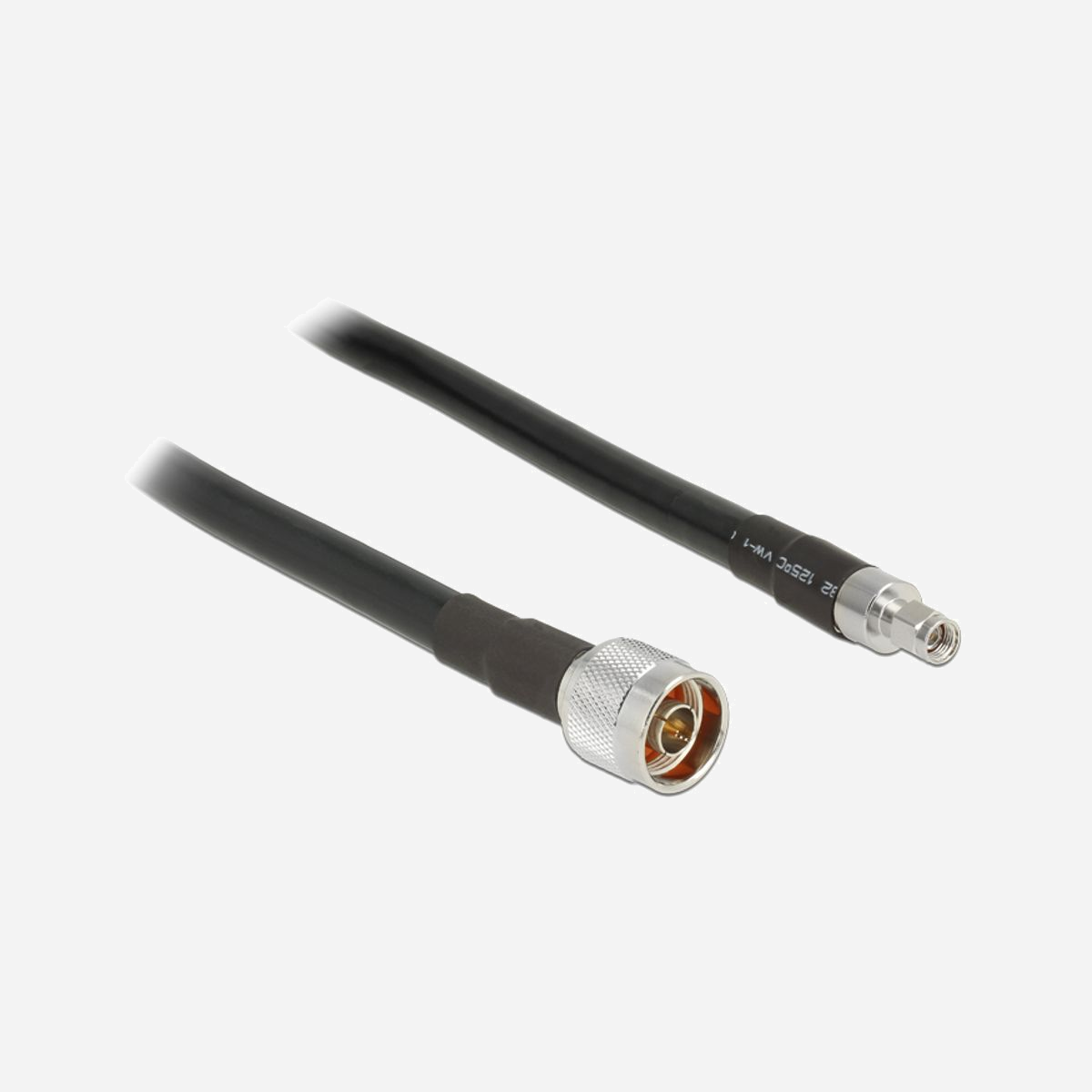 DeLOCK Câble Coaxial N/RP-SMA 2m, CFD400/LLC400, 50 Ohm, Noir - Connecteurs Mâles Droit, Diamètre 1.05cm, Conditionnement Boîte - DeLOCK 2m, N/RP-SMA. Longueur de câble: 2 m, Connecteur 2: RP-SMA, Type de câble: CFD400, LLC400. Quantité: 1 pièce(s). Type d'emballage: Boîte