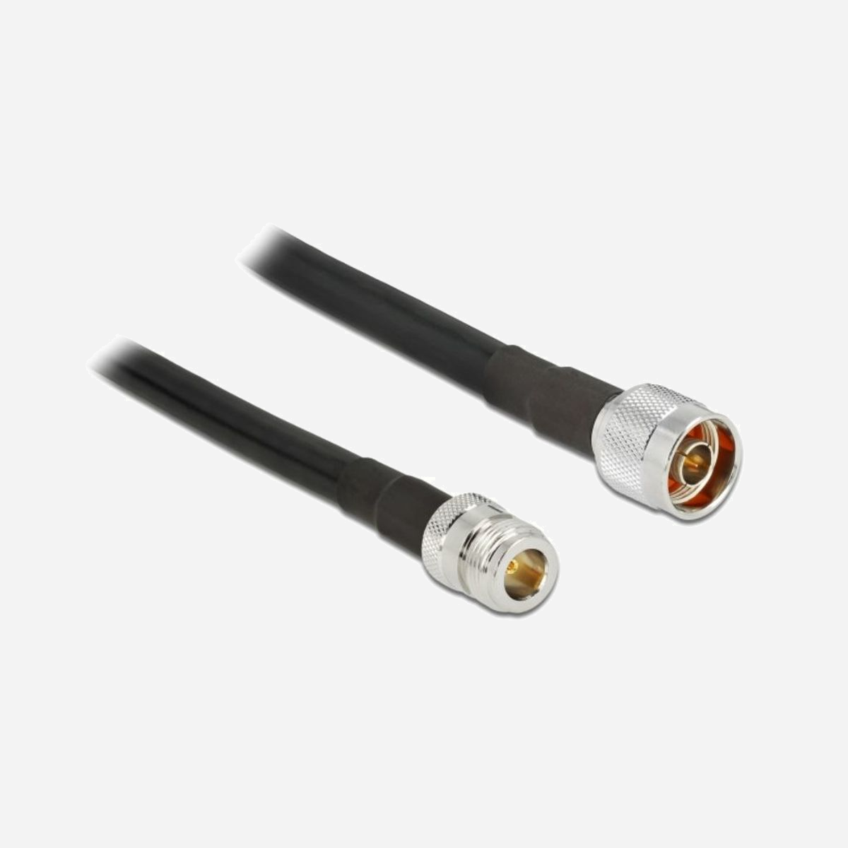 DeLOCK Câble coaxial N mâle vers N femelle 10m CFD400 LLC400, Faible perte, Étanchéité IP67, 50 Ohm - Ce câble coaxial de haute qualité assure une connexion fiable des composants de technologie radio fréquence. Il se caractérise par une très faible atténuation. Grâce au connecteur N étanche, ce câble est idéal pour une utilisation en extérieur.