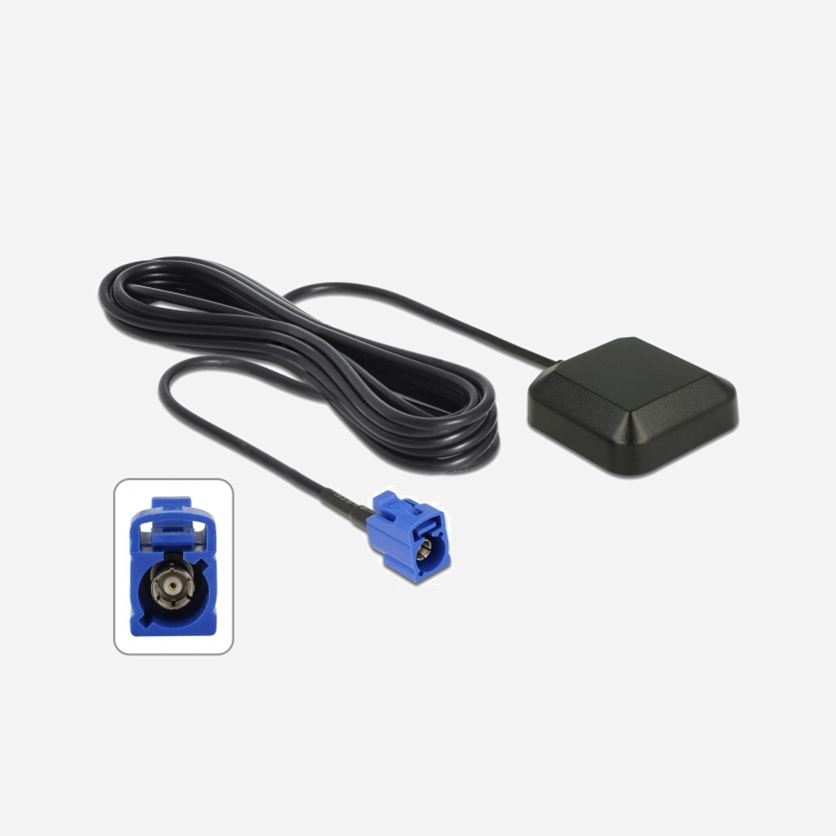 Navilock NL-69AT Antenne GPS 1.5754200 GHz 27 dBi FAKRA C, IP67, ABS, Câble RG-174 U 3m, Alimentation 3-5.5V DC, 38x40.5x12.5mm - Navilock NL-69AT. Niveau de gain de l'antenne (max): 27 dBi, Bande de fréquence: 1.5754200 GHz, Impédance: 50 Ohm. Type de connecteur Antenne: FAKRA C, Couleur du produit: Noir, Matériau du boîtier/corps: Acrylonitrile-Butadiène-Styrène (ABS). Type de source d'alimentation: CC, Consommation électrique: 15 mA, Tension d'entrée: 3 - 5.5 V. Largeur: 38 mm, Profondeur: 40,5 mm, Hauteur: 12,5 mm. Type d'emballage: Sac en polyéthylène