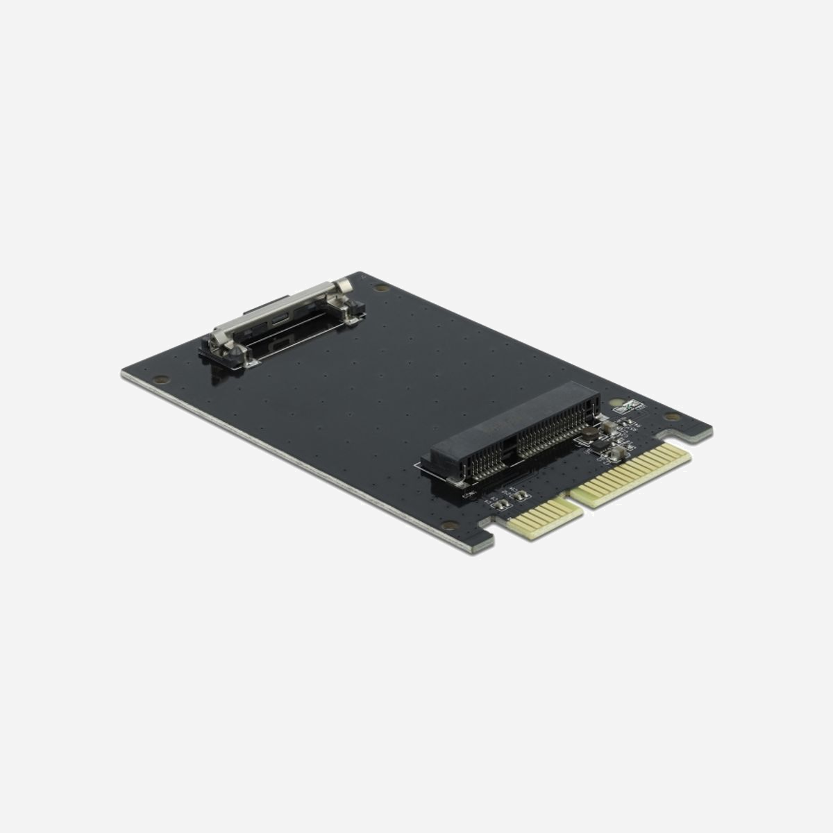 DeLOCK Adaptateur SATA 22 Broches vers mSATA, Interface Hôte SATA, Support S.M.A.R.T. et TRIM, NCQ, Dimensions 51 x 80 x 5 mm. - Cet adaptateur de Delock permet de connecter un SSD SATA de format complet. L’adaptateur peut être installê dans le système interne avec une interface à broches SATA 22.<br><br>Accessoire parfait<br>Cet article est approprié comme accessoire pour la station d’accueil Delock et de clonage 64098. Ainsi, des SDD mSATA peuvent être utilisés et clonés.