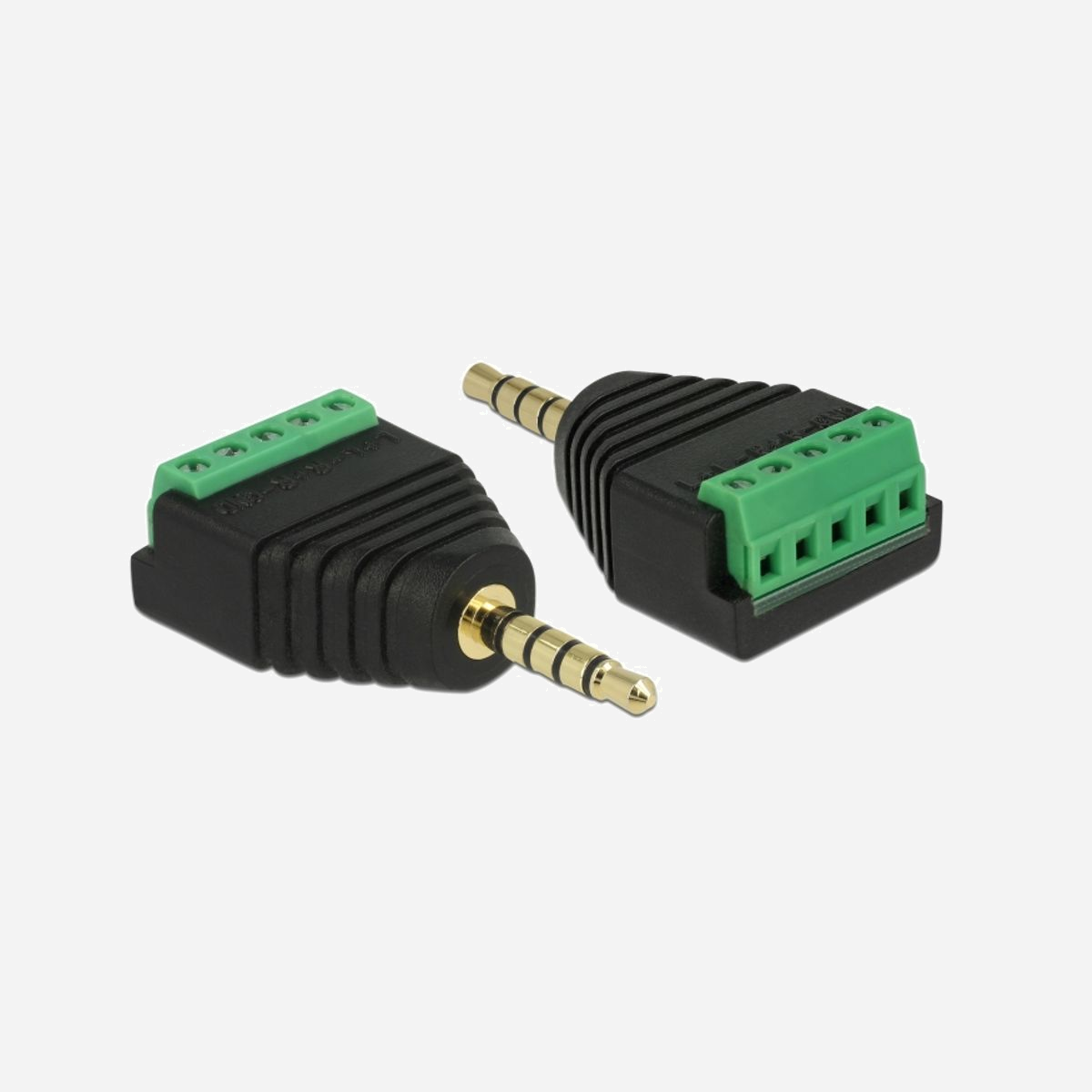 DeLOCK 65947 Adaptateur 3.5 mm Mâle vers Bloc de Raccordement Femelle, Noir/Vert, Plug and Play, Conditionnement Sachet PE, Origine Chine - DeLOCK 65947. Connecteur 1: 3.5 mm, Connecteur 2: Bloc de raccordement. Couleur du produit: Noir, Vert