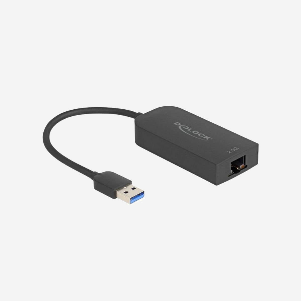 DeLOCK 66045 Adaptateur USB 5Gbps Type-A vers LAN RJ45 2.5 Gigabit - Connecteurs Mâle/Femelle - Chipset ASIX AX88279 - Câble 0.15m - Windows/macOS/Linux - DeLOCK 66045. Connecteur 1: USB 5 Gbps Type-A, Connecteur 2: 2.5 Gigabit LAN RJ45, Longueur de câble: 0,15 m. Couleur du produit: Noir