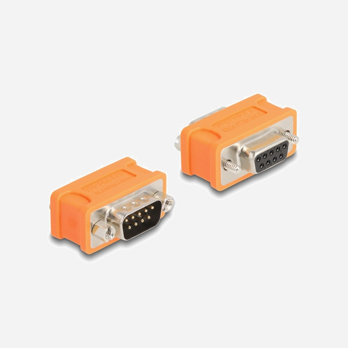 DeLOCK Adaptateur D-Sub 9 vers D-Sub 9 CAN Bus, Mâle/Femelle, 120 Ohms, terminaison de bus, 27x34x16mm, pour applications industrielles - Cet adaptateur de Delock peut être branché à un appareil CAN et être utilisé pour diverses applications industrielles. La résistance de 120 ohms entre 2 broches et 7 broches est utilisée pour le terminal de bus et pour assurer l’intégrité du protocole de communication.