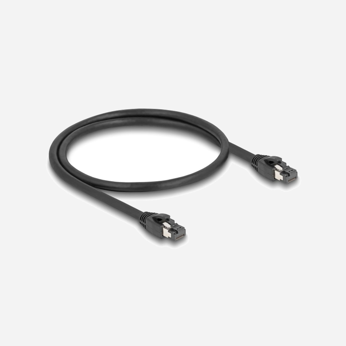 DeLOCK Câble Réseau Cat.8.1 S/FTP 50cm RJ45 Mâle-Mâle 40Gbps 2GHz Noir LSZH AWG24 pour 40GBASE-T GHMT Certifié - Le câble de réseau GHMT certifié de Delock peut être utilisé pour connecter divers appareils et il est approprié pour des applications Ethernet 40GBASE-T avec une fréquence de 2 GHz et une vitesse de transfert de données jusqu’à 40 Gbps.